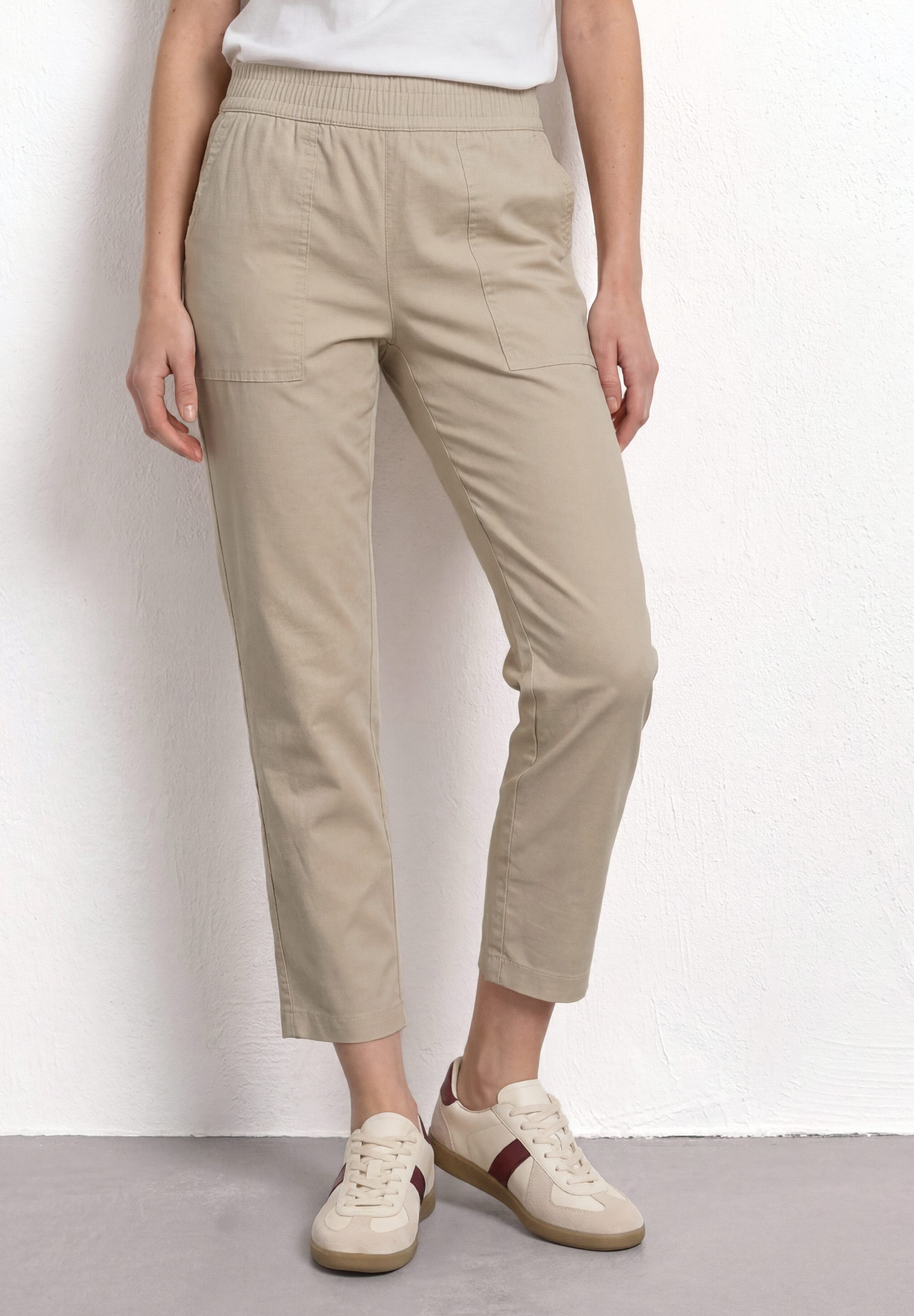 STREET ONE Stoffhose im elastischen Materialmix
