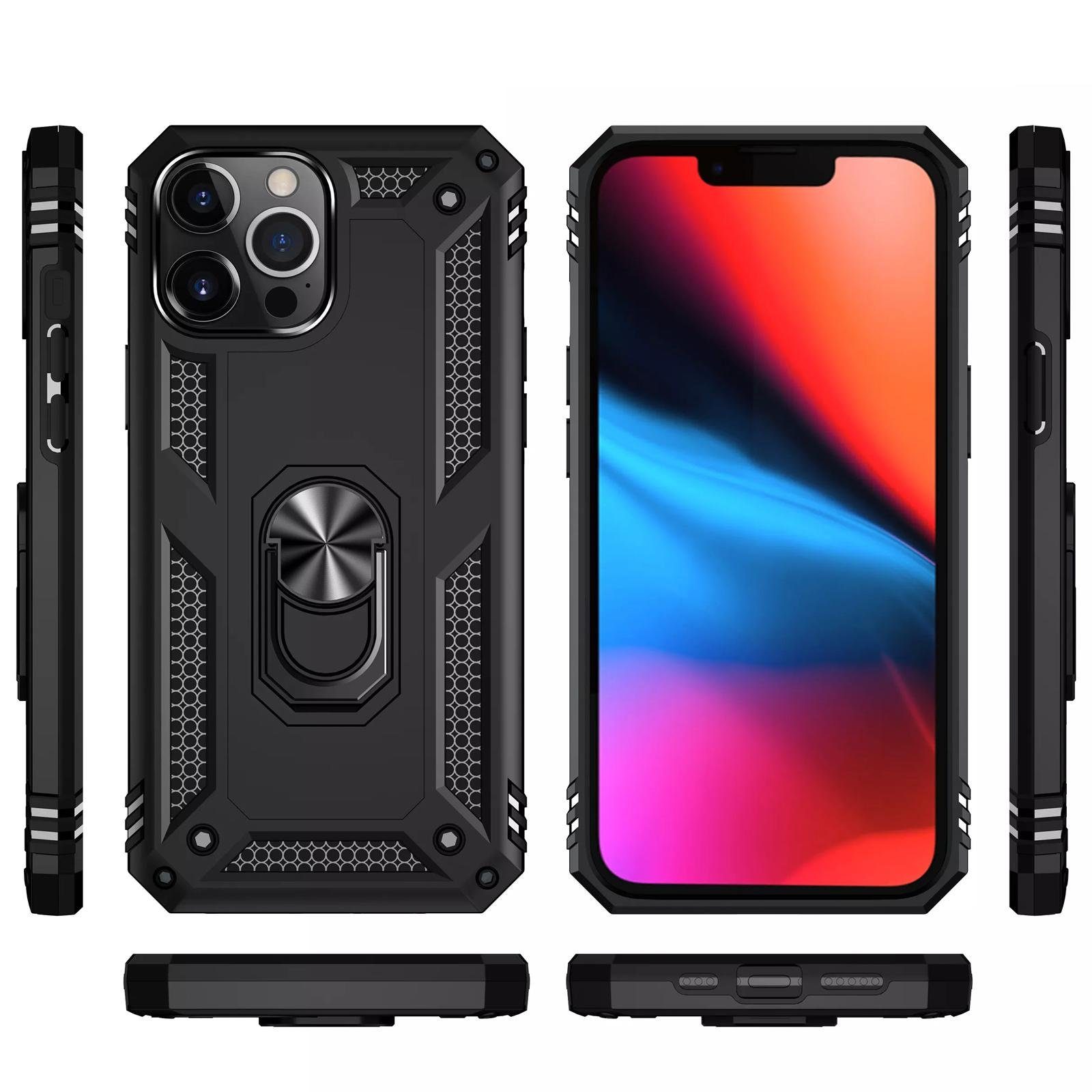 Numerva Handyhülle Schutz Hülle für Apple iPhone 12 Pro Max, Outdoor Case Panzer Hülle Bumper Case Cover