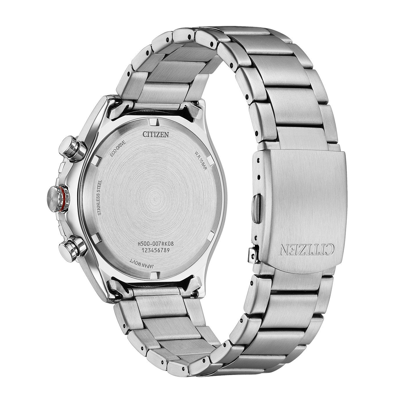 Citizen Chronograph Eco-Drive Sports Chrono AT2566-88E, Armbanduhr, Solar, Herrenuhr, Edelstahlarmband, analog, Big Date