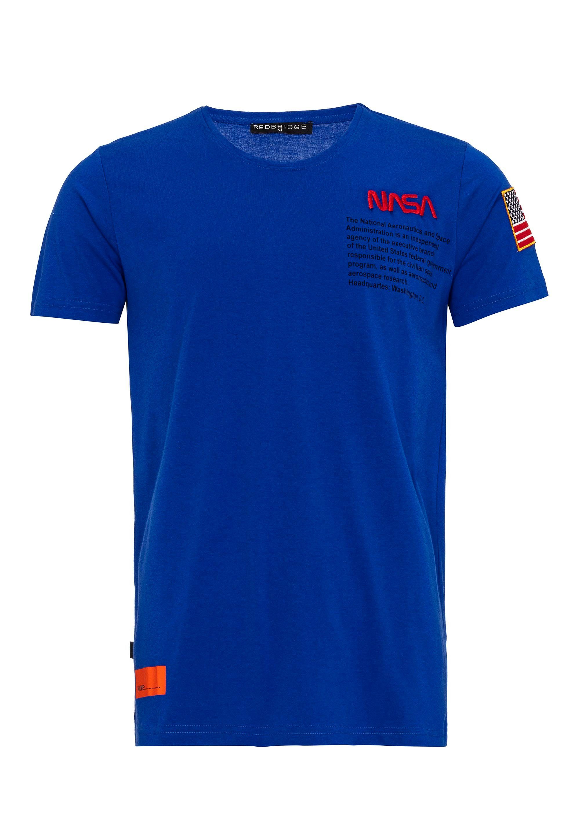 RedBridge mit blau NASA-Design Tucson T-Shirt gesticktem