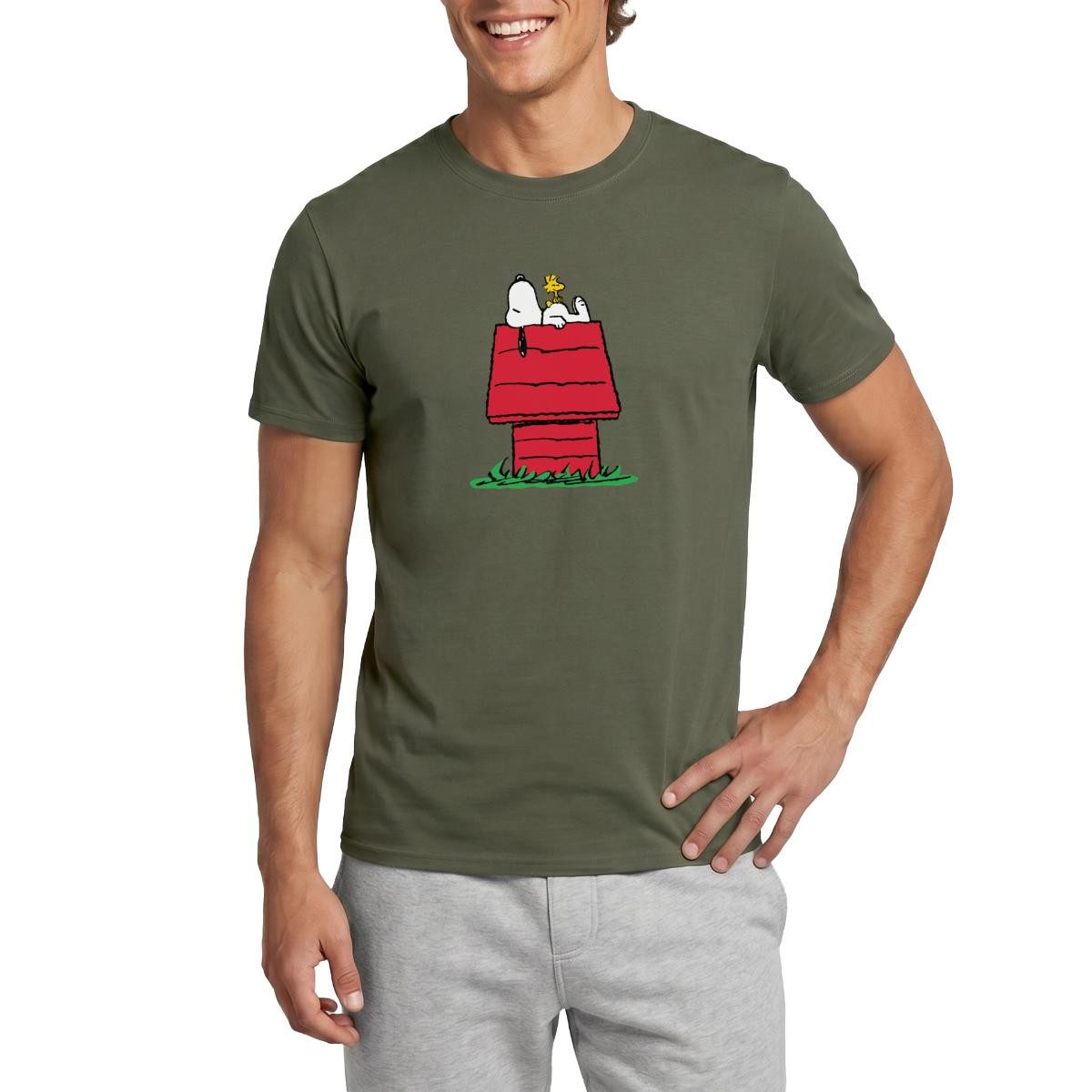 T-Shirt Peanuts Snoopy Und Die Hundehütte Männer T-Shirt