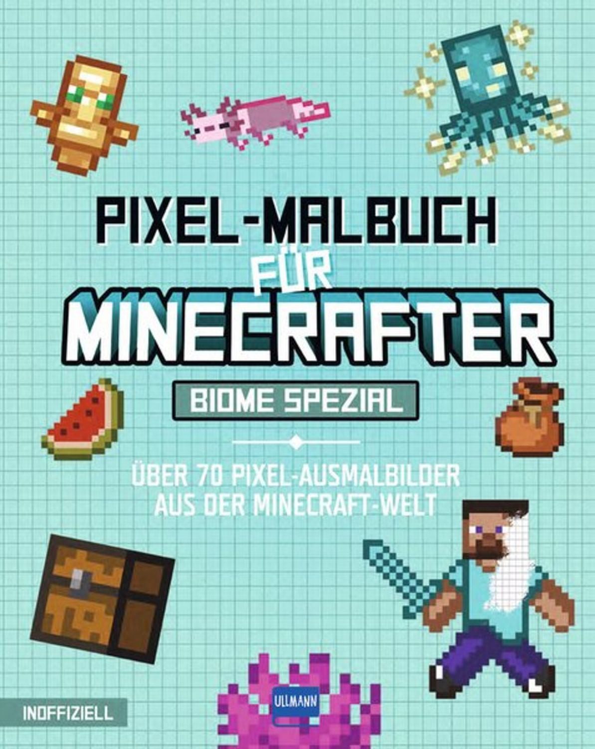 Pixel-Malbuch für Minecrafter – Biome Spezial - Über 70 Pixel-Ausmalbi / diverse