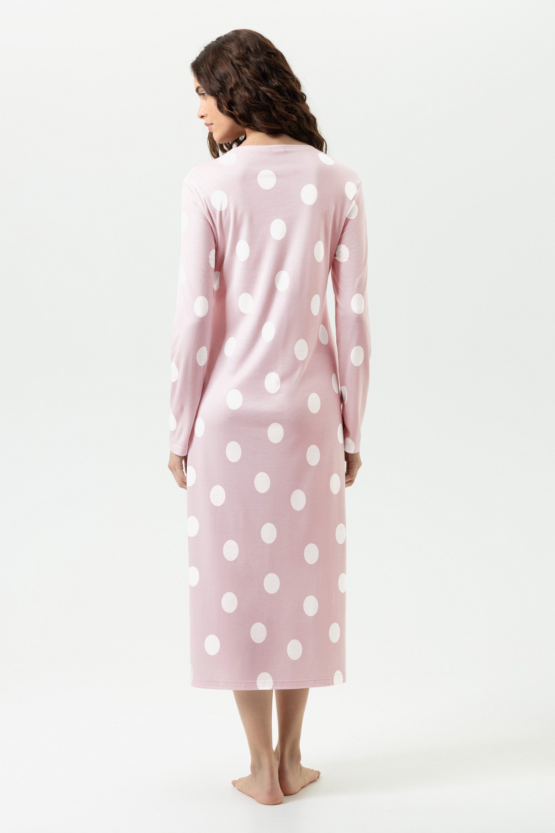 Mey Nachthemd Mey Damen Nachthemd langarm Serie Pretty Dots (1-tlg) Feminines, tailliertes Nachthemd, Gepunktet, Baumwoll-Modal-Mix