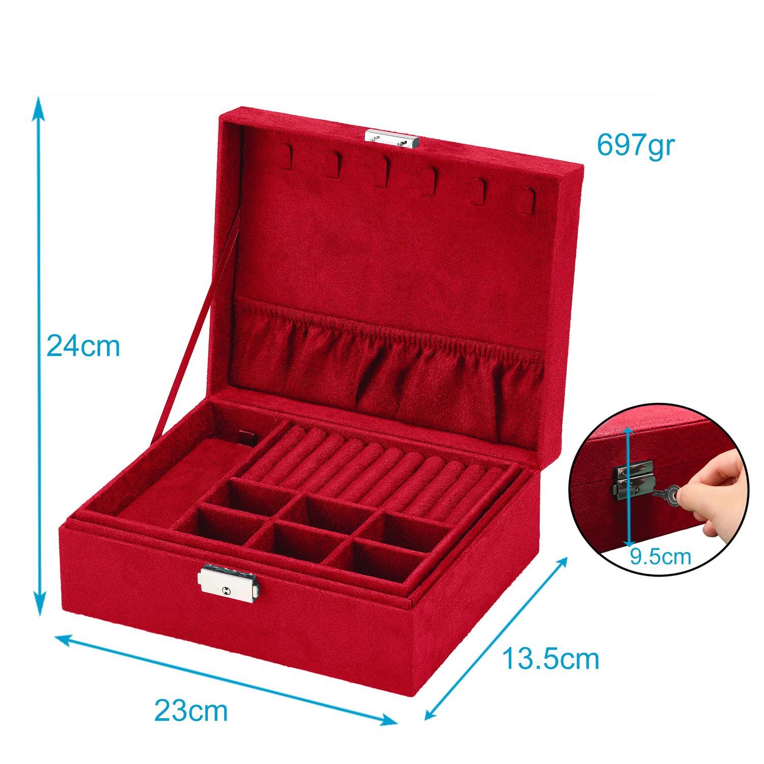 Intirilife Schmuckkasten (hochwertige Juwelenbox Schmuckschatulle Accessoir günstig online kaufen