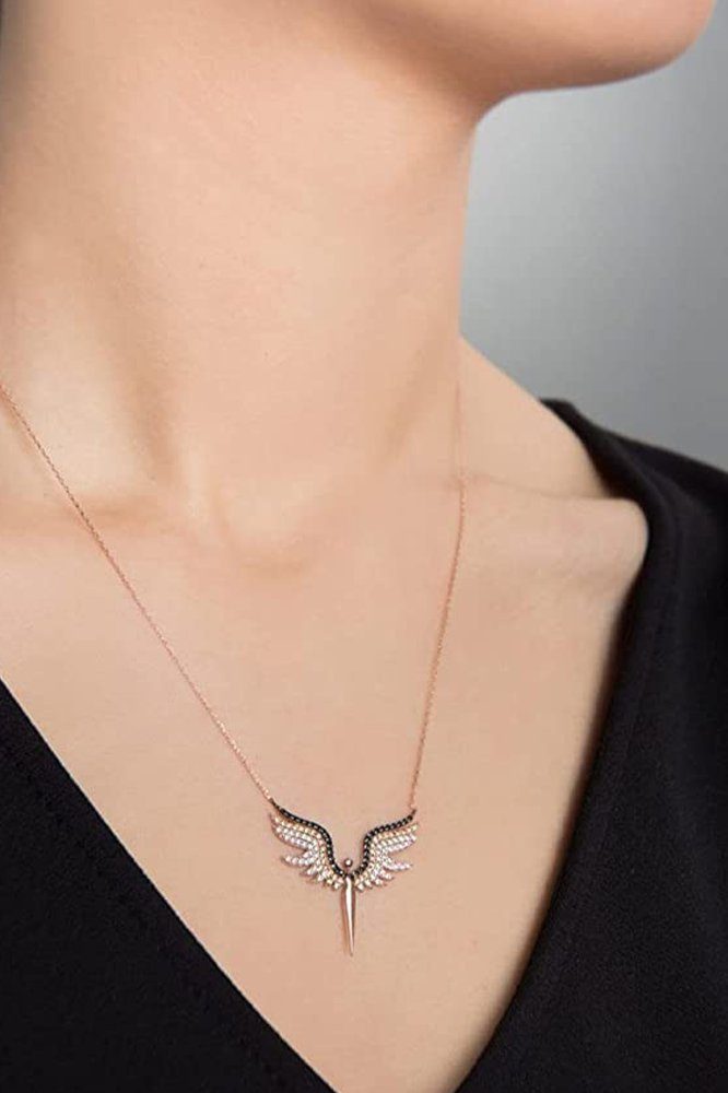 Einzelstück Kette mit Anhänger Schutzengel Halskette günstig online kaufen