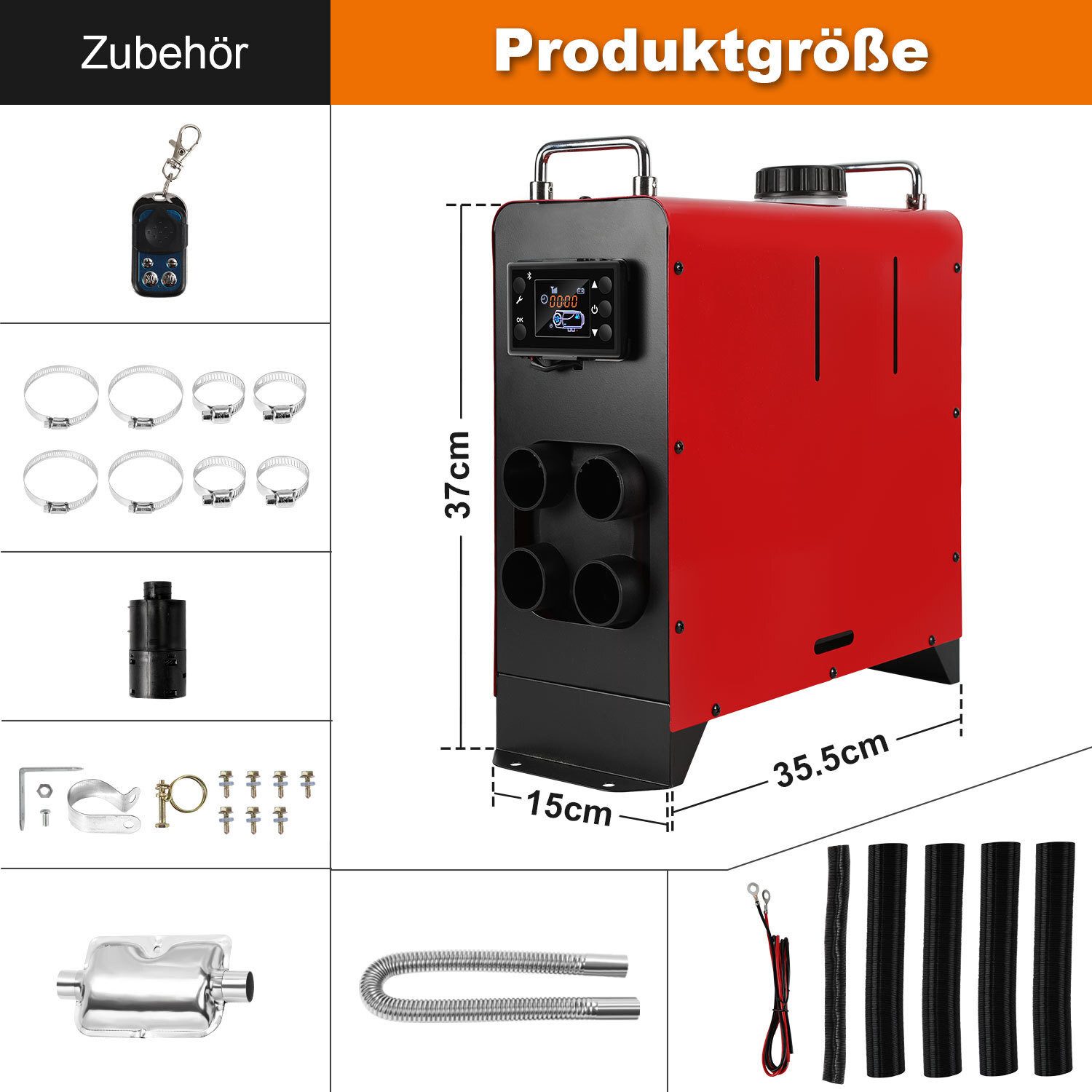 Clanmacy Heizgerät Auto Standheizung 12V 8KW Bluetooth Integration Luftheiz günstig online kaufen