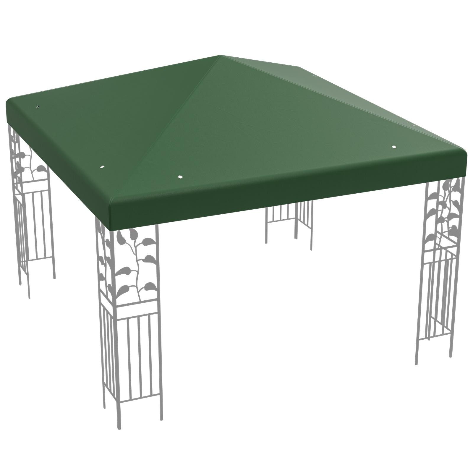 KOMFOTTEU Pavillon-Ersatzdach, 3x3m, Pavilliondach wasserabweisend (Dunkelg günstig online kaufen