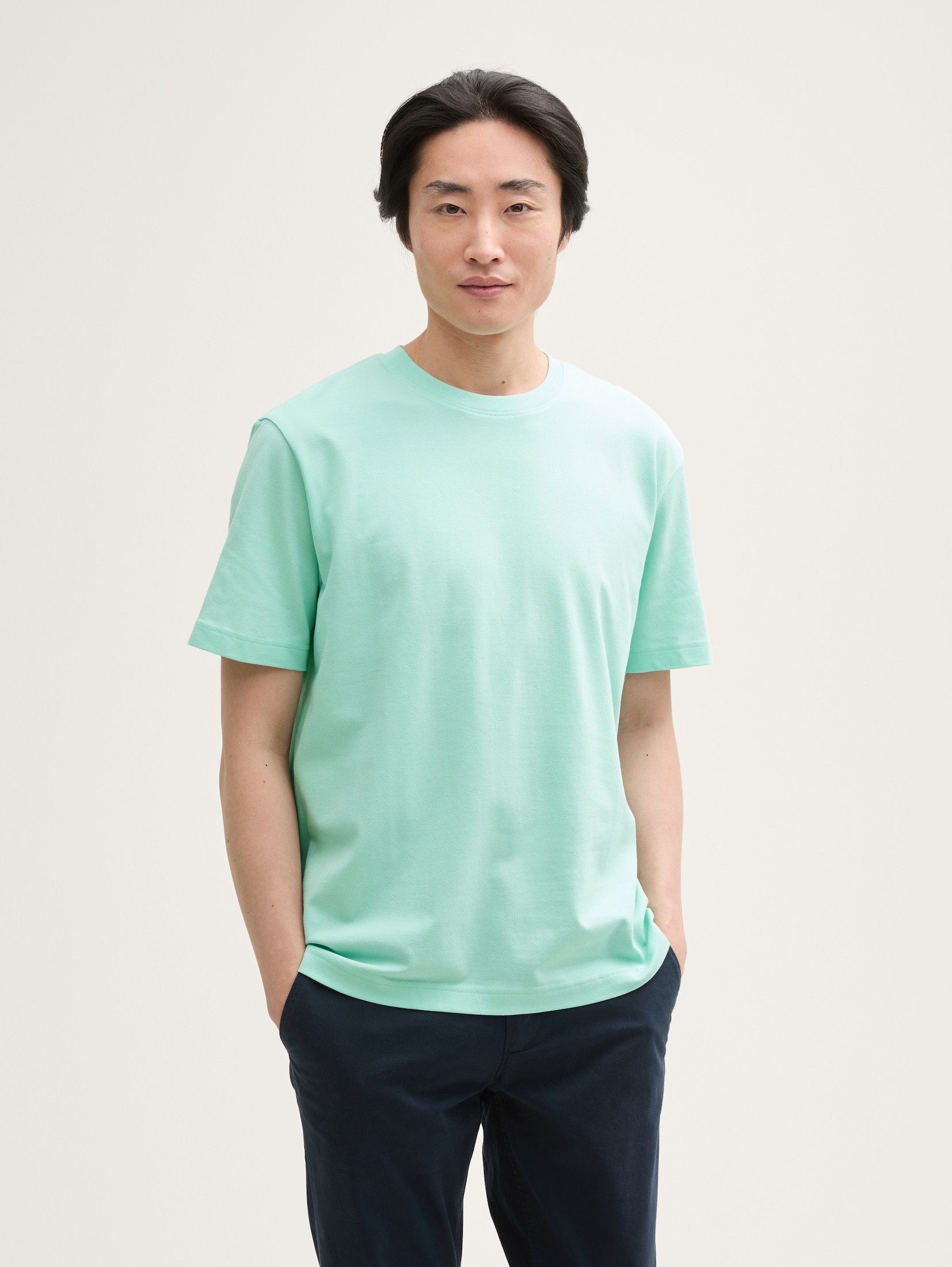 TOM TAILOR T-Shirt T-Shirt mit Piqué günstig online kaufen