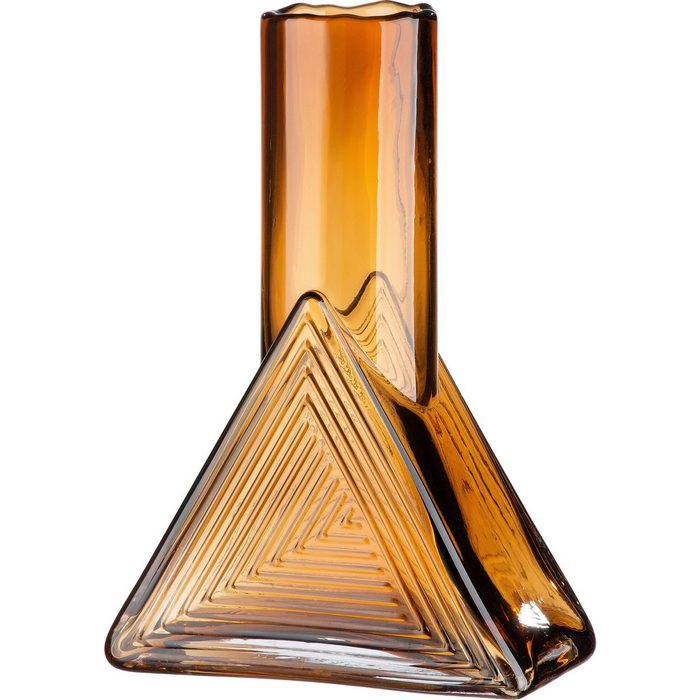 Casablanca by Gilde Dekovase Formato dreieckig Höhe ca. 24 cm (1 St) dekorative Vase aus Glas Dekoobjekt