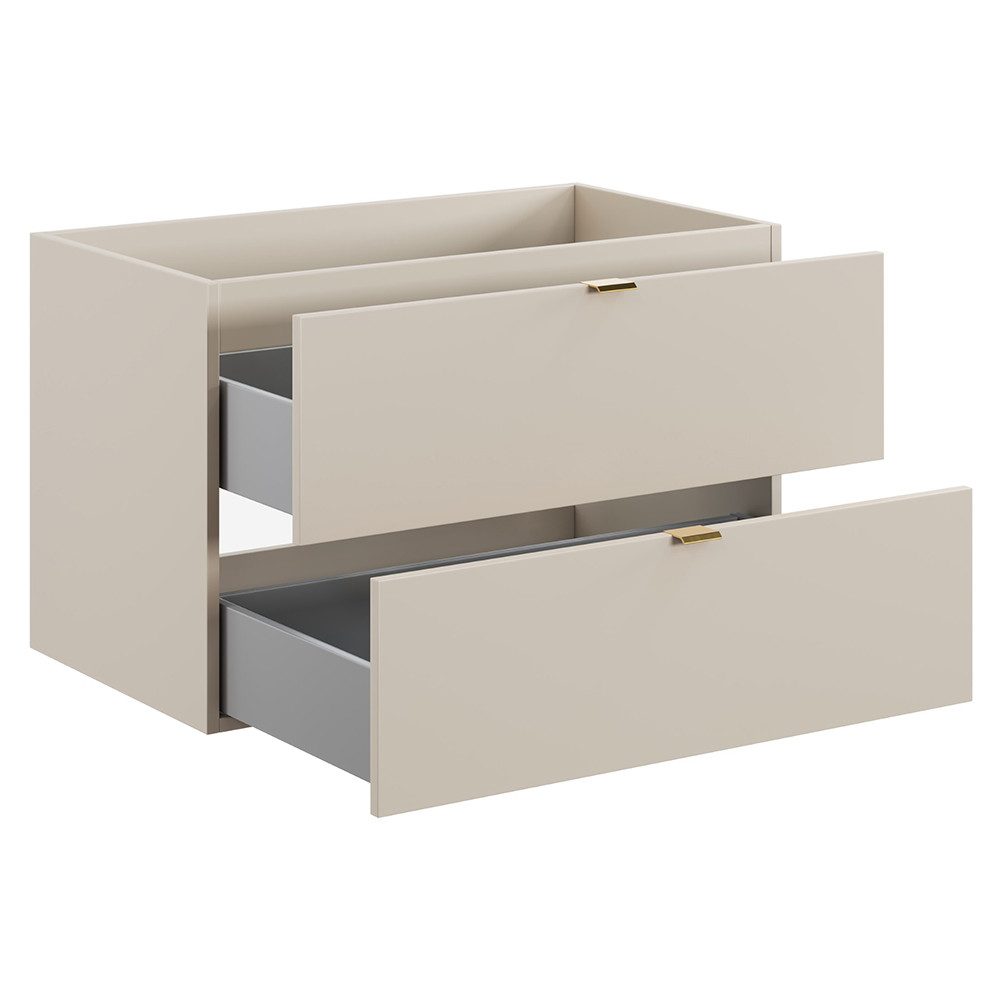 Lomadox Waschbeckenschrank DURANGO-56 Waschtischunterschrank, 80 cm, kaschmir, 2 Schubladen – Bild 4 von 5