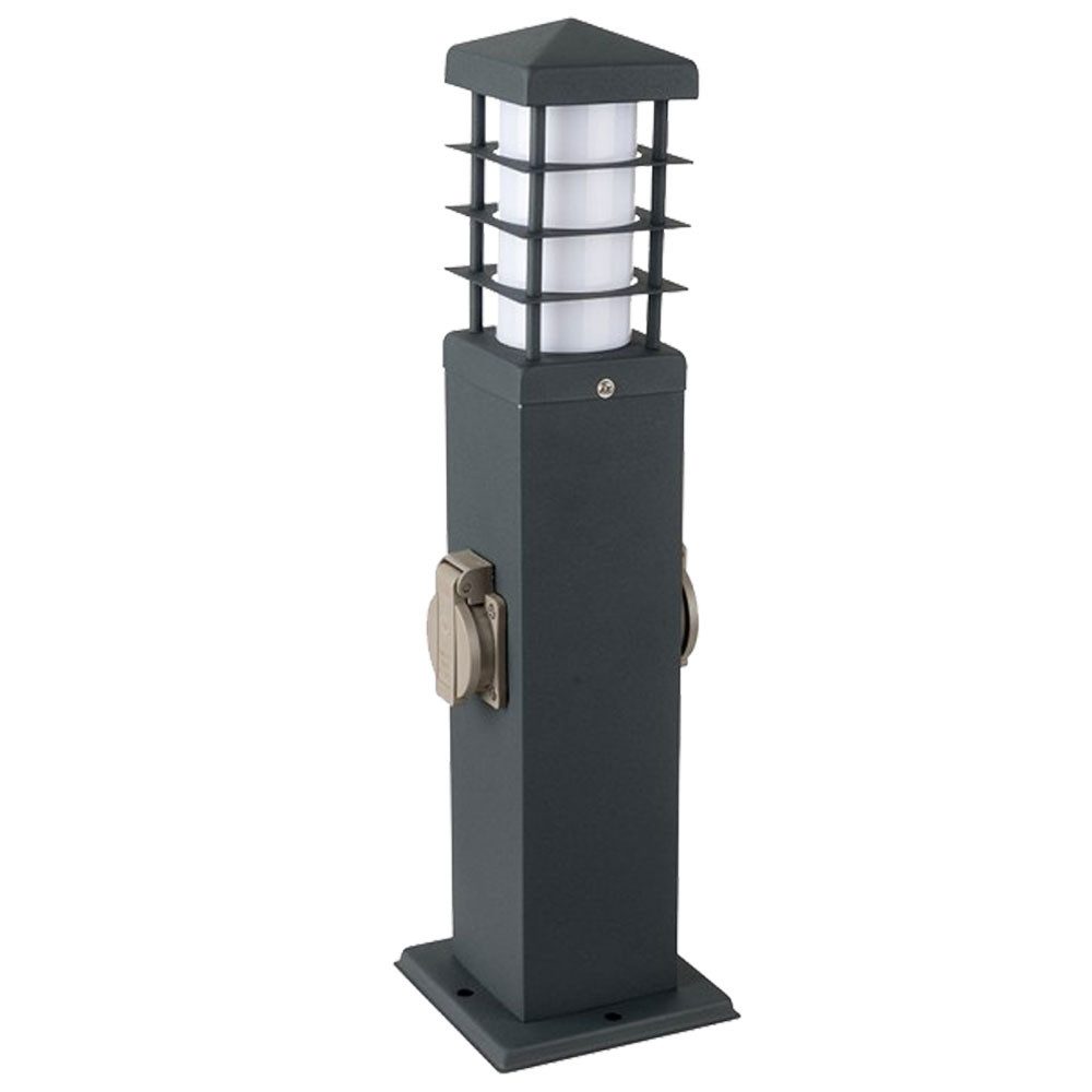 V-TAC LED Außen-Stehlampe, Leuchtmittel inklusive, Farbwechsel, Warmweiß, Außenstehlampe Sockellampe Steckdosen LED dimmbar Fernbedienung