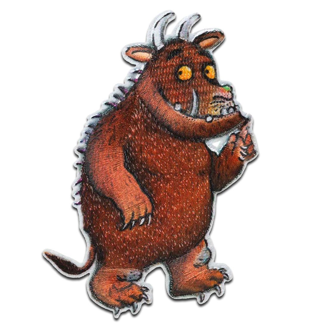 Mono-Quick Aufnäher Bügelbild, Aufbügler, Applikationen, Patches, Flicken, zum aufbügeln, Polyester, Grüffelo stehend - Größe: 8 x 5,4 cm