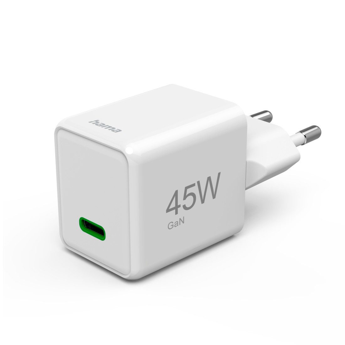 Schnellladegerät (USB-C, PD/QC, extraklein 3,8 x 3,0 x 3,6 cm, 45 W) Schnelllade-Gerät