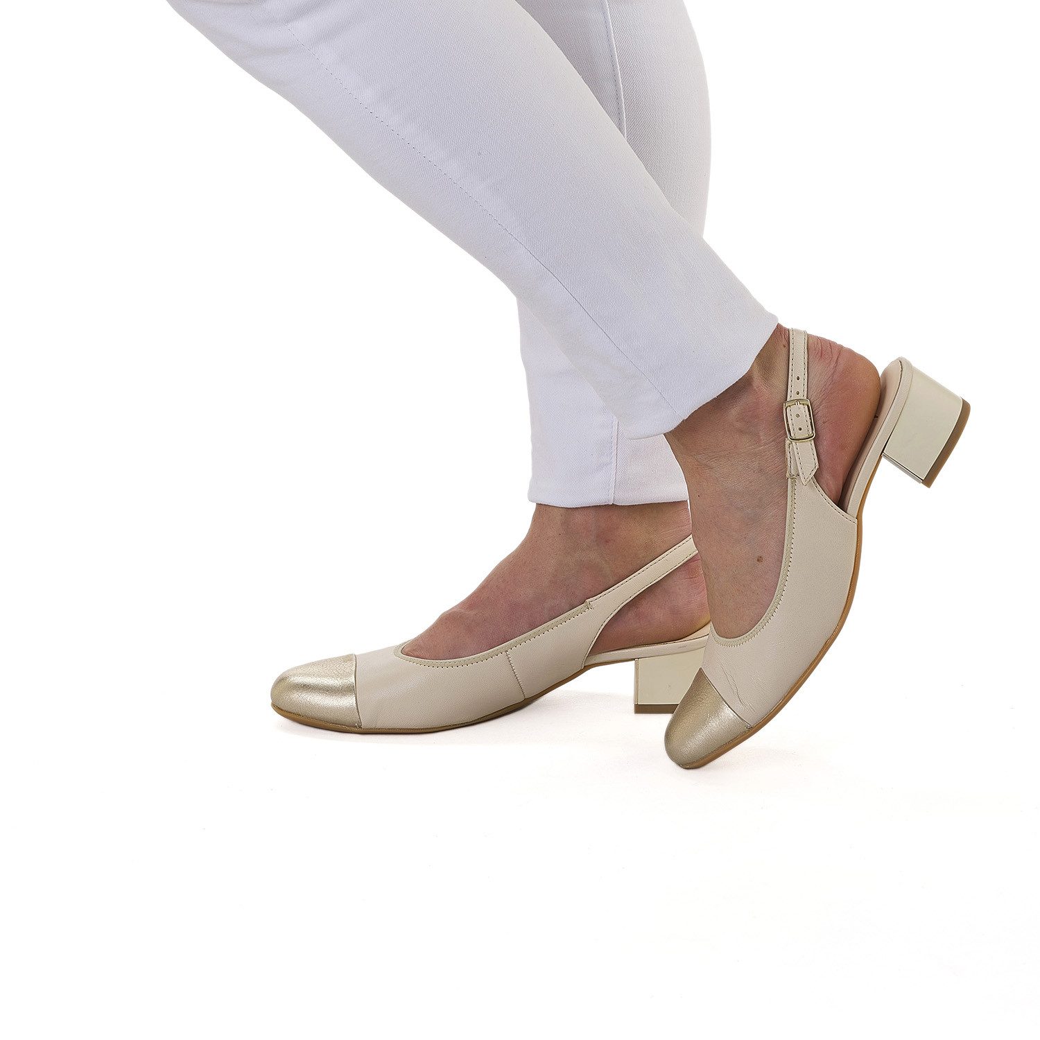 Ara NIZZA Slingpumps, Blockabsatz, Festtagsschuh, Abendschuh, Kontrastbesat günstig online kaufen