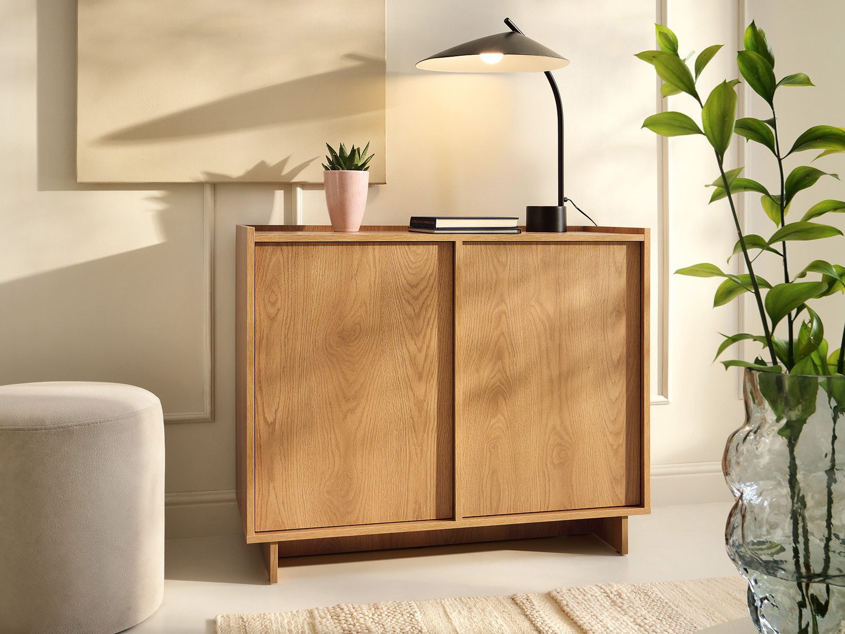 Compleo Kommode mit 2 Türen, Sideboard 98 cm breit, Elegant design