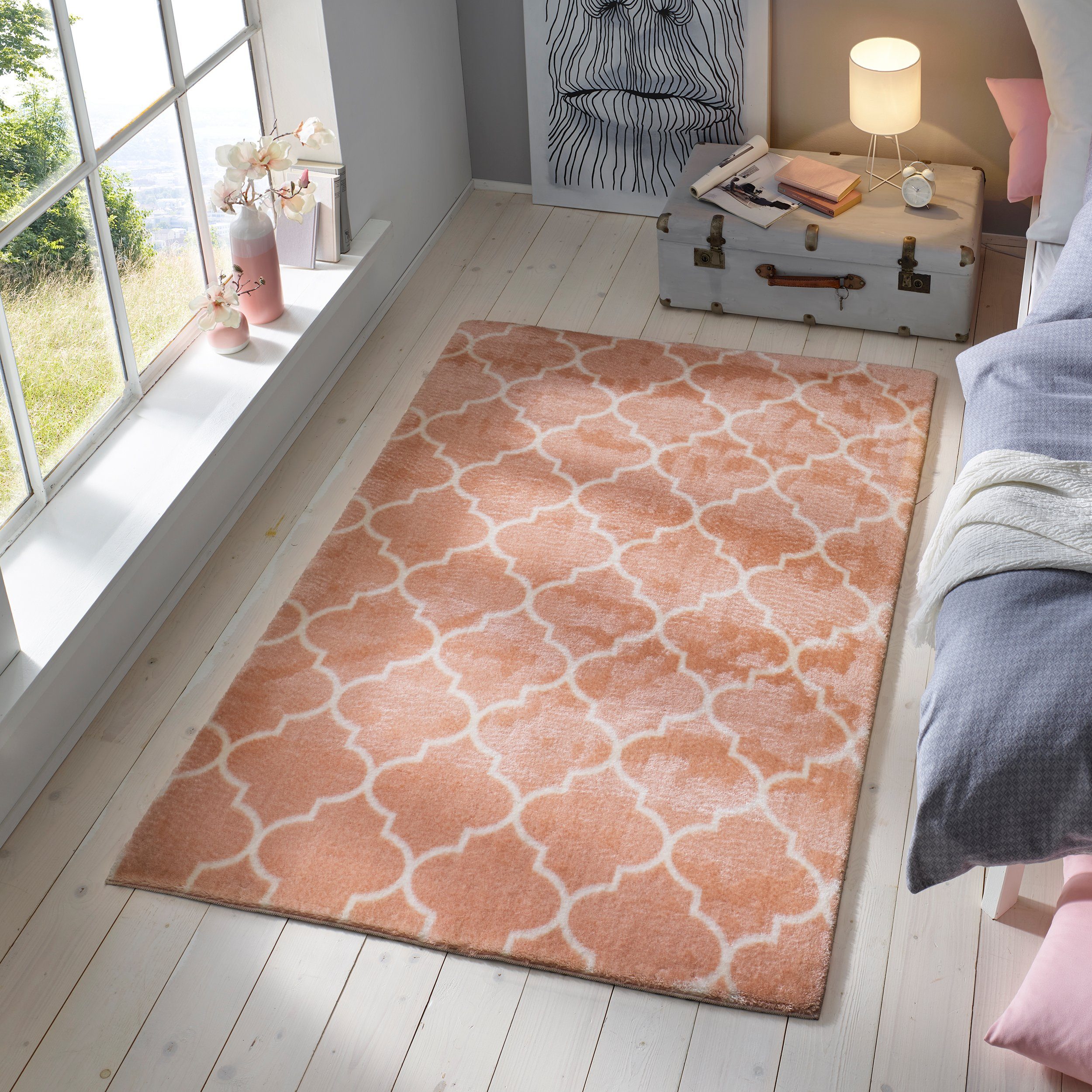 Teppich Waschbarer Kurzflor-Teppich Boho