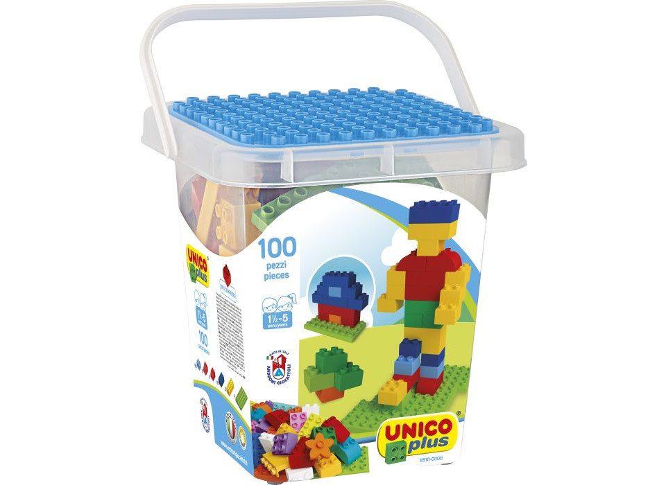 Bausteine 100 Teile im Eimer Spielbausteine