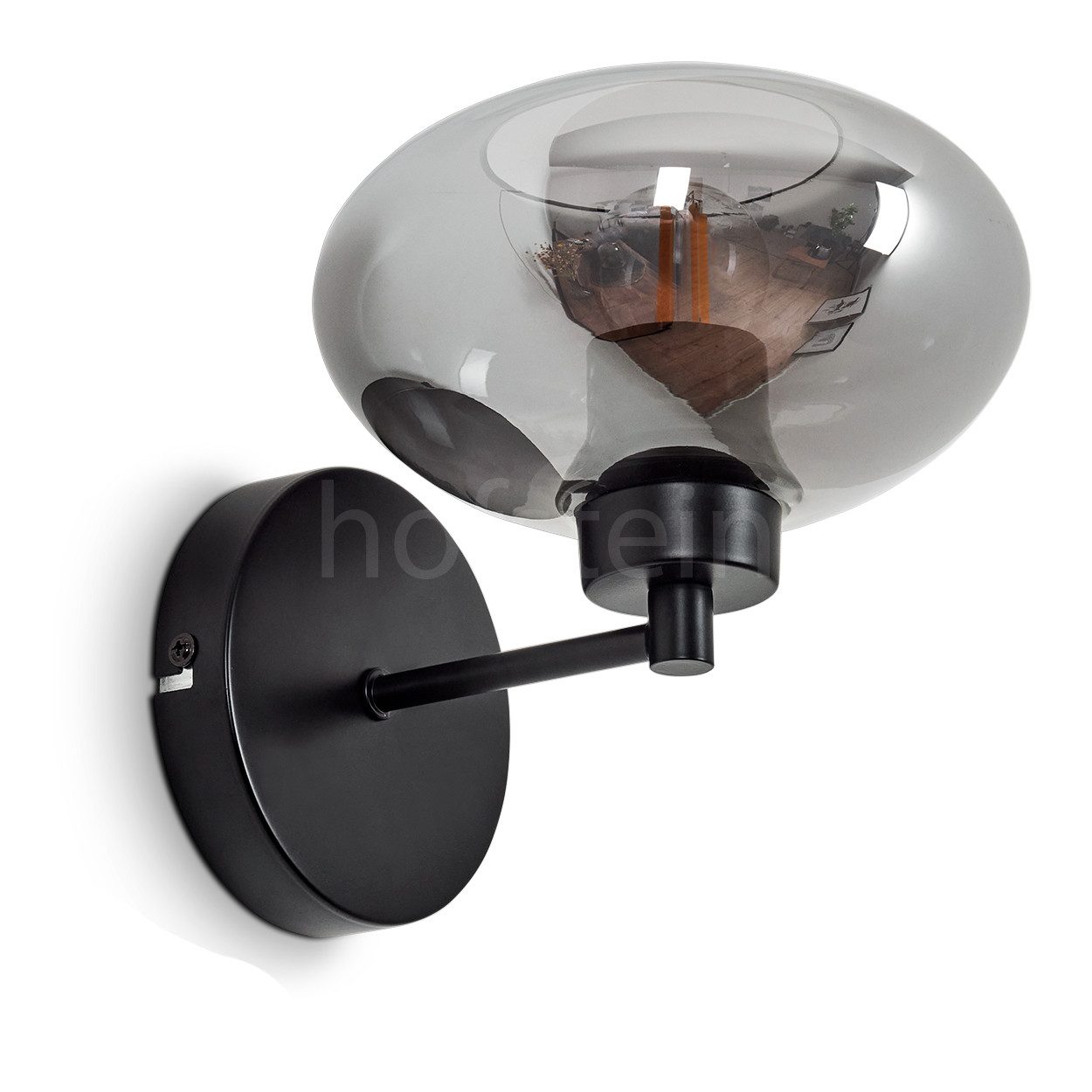 hofstein Wandleuchte moderne Wandlampe aus Metall/Glas günstig online kaufen