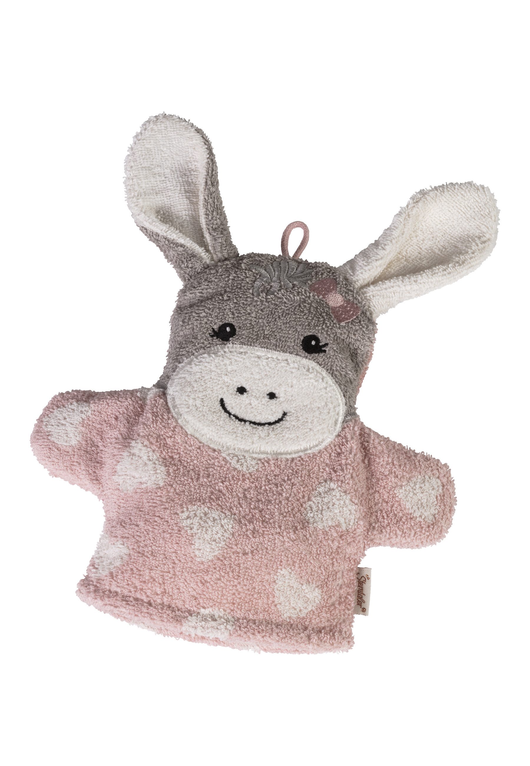 Sterntaler® Badetücher Multipack Frottee ESEL Emmi Girl, Frottee (1-St), Set bestehend aus Kapuzenbadetuch und 2 in 1 Spiel-Waschhandschuh.