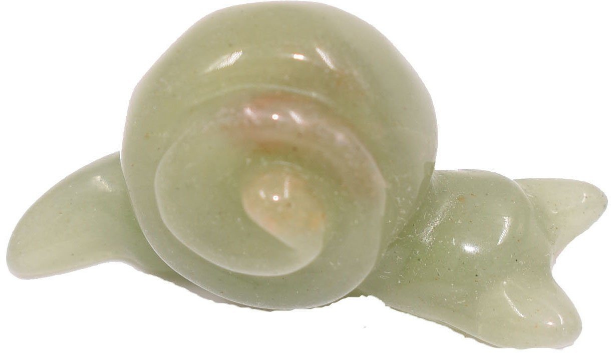 Firetti Tierfigur Schmuck Geschenk Dekofigur Farbstein Edelstein Schnecke  Jade (1 St), Perfekt zu jedem Anlass - Geburtstag, Weihnachten!