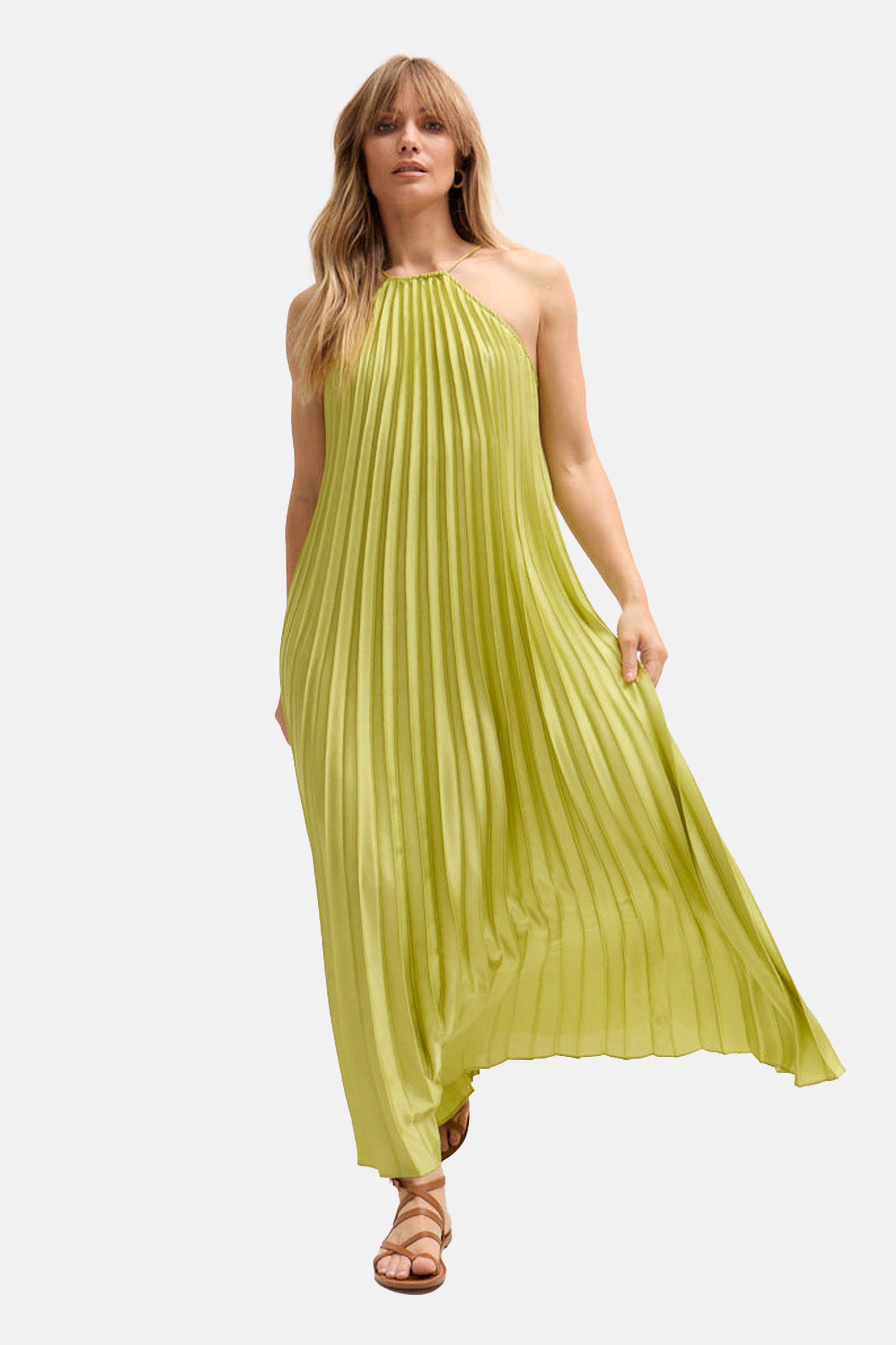 Lily and Lionel Midikleid Philomena Halter Neck Pleated Maxi Dress Damen
