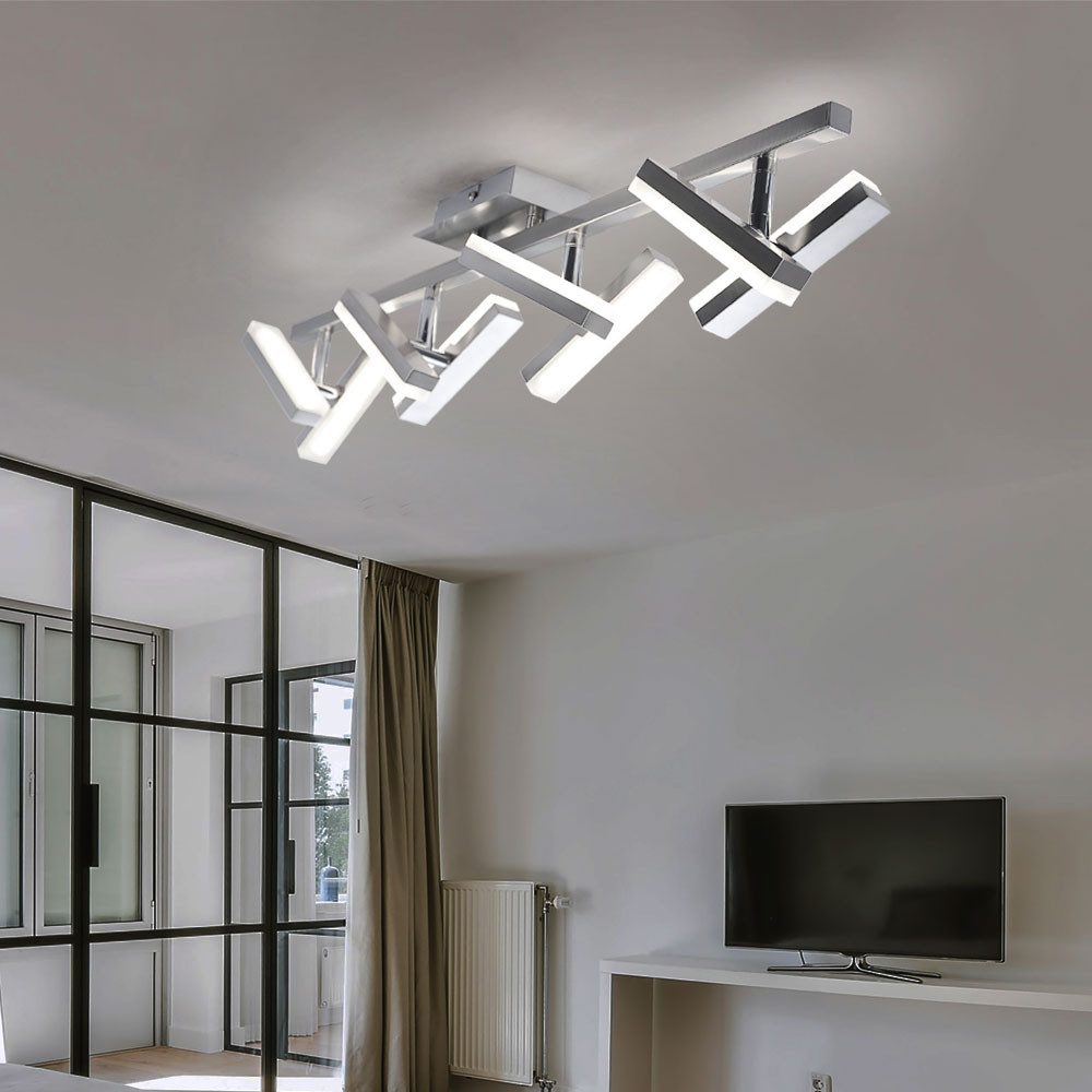 JUST LIGHT LED Deckenleuchte, LED-Leuchtmittel fest verbaut, Warmweiß, LED 16 Watt Decken Strahler Arbeitszimmer Büro Leuchte Spots