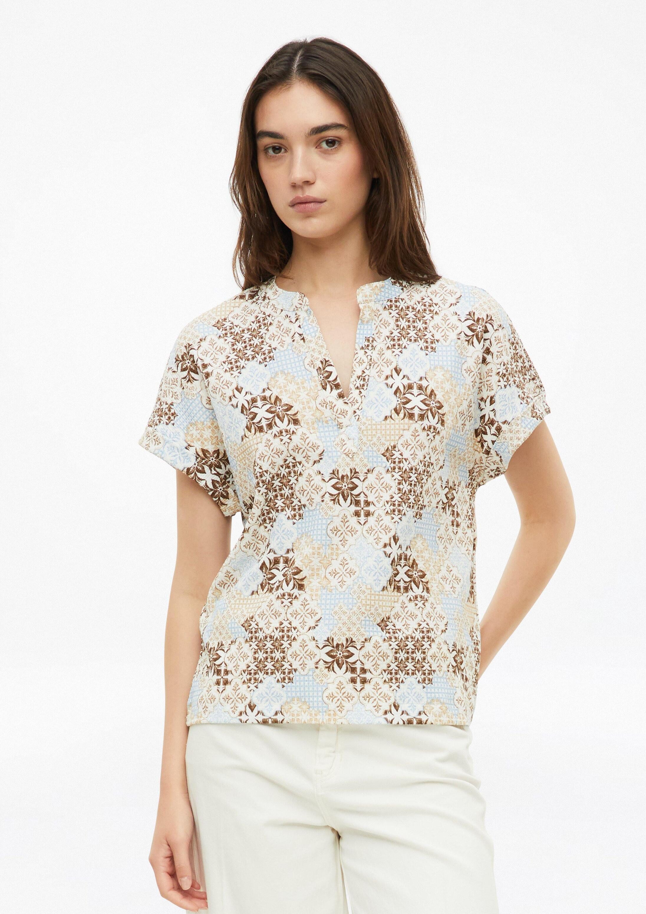 s.Oliver Kurzarmshirt T-Shirt T-Shirt aus Crêpejersey