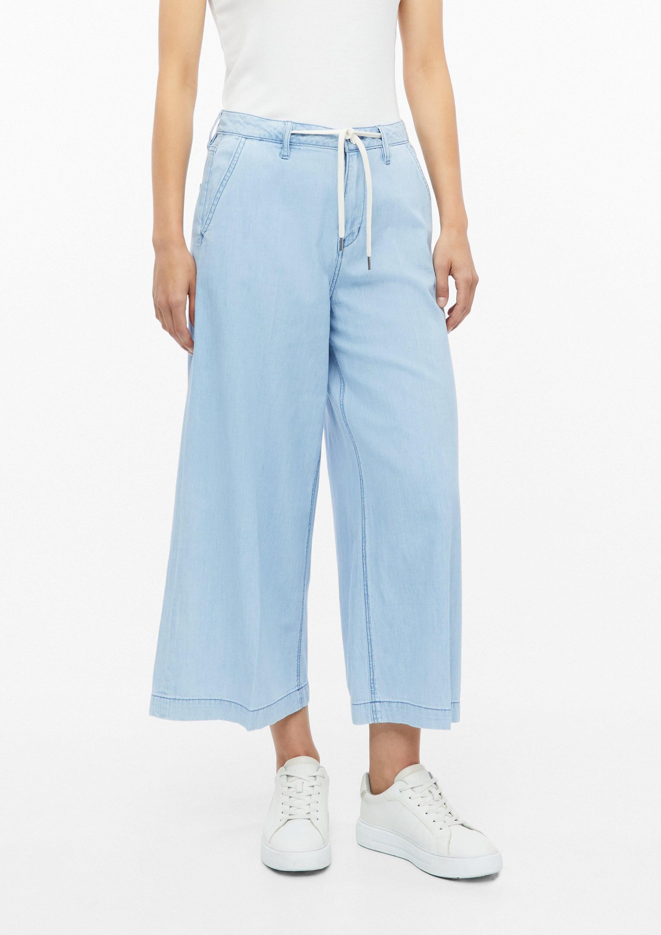 s.Oliver Weite Jeans Jeans-Hose Culotte-Jeans / High Rise / Wide Fit / 100% Baumwolle