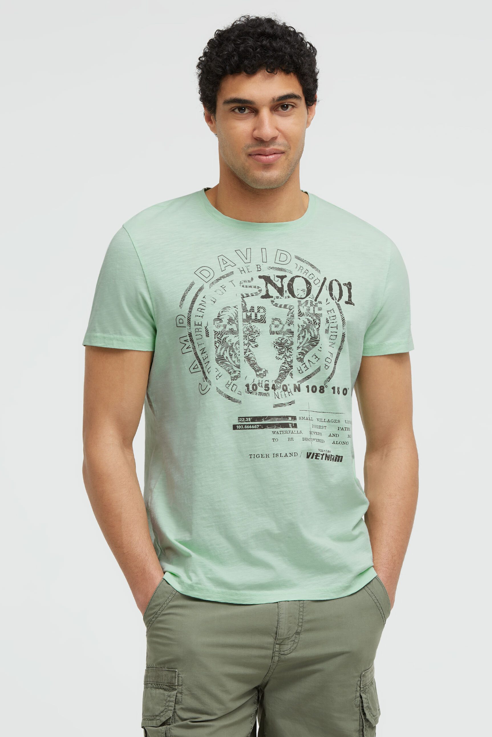 CAMP DAVID Rundhalsshirt mit Necktape