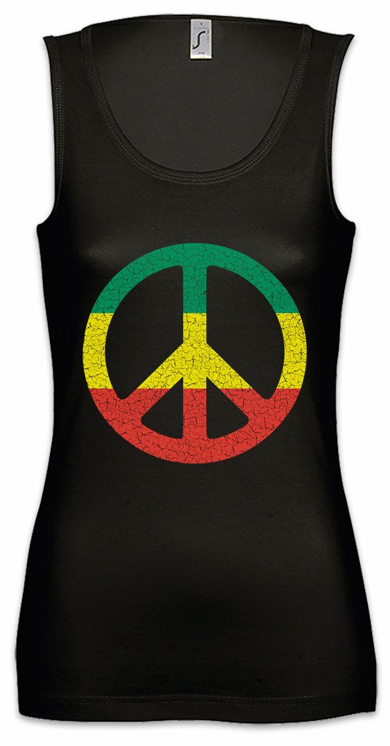 Tanktop Zion Peace Sign Ärmelloses Damen T-Shirt Music Jah Babylon Musik