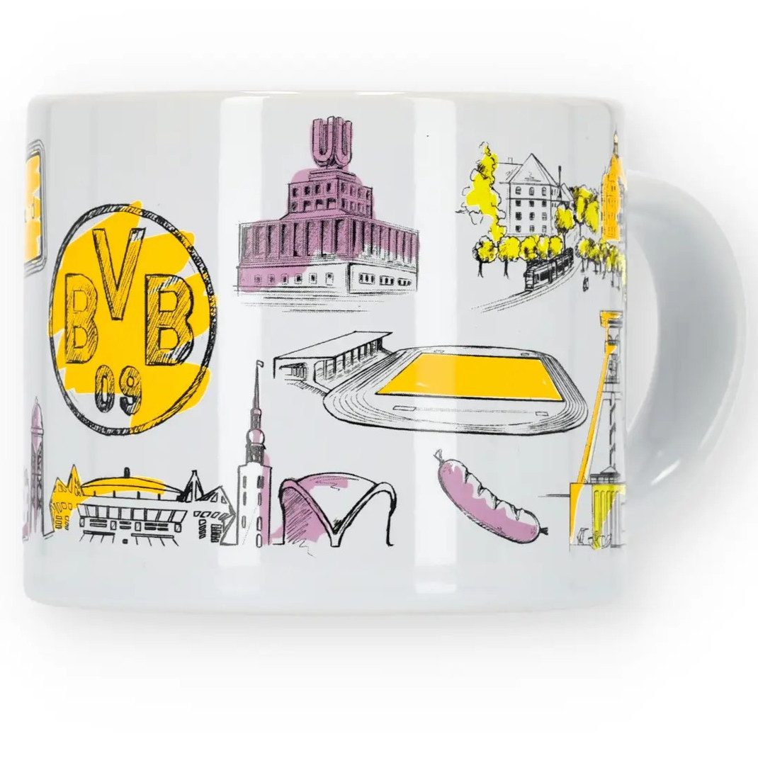 BVB MERCHANDISING Tasse BVB Tasse Dortmund Panorama, Keramik