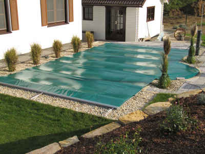 KWAD Pool-Abdeckplane Rollabdeckung Standard, Rollabdeckung 6,0x3,0 m (Planenmaß 6,5x3,5 m)