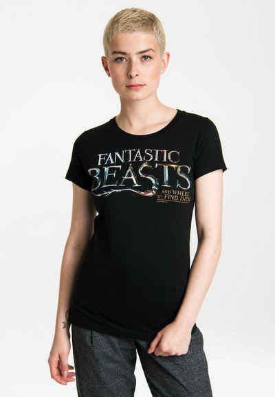 LOGOSHIRT T-Shirt Phantastische Tierwesen mit mystischem Logo-Print