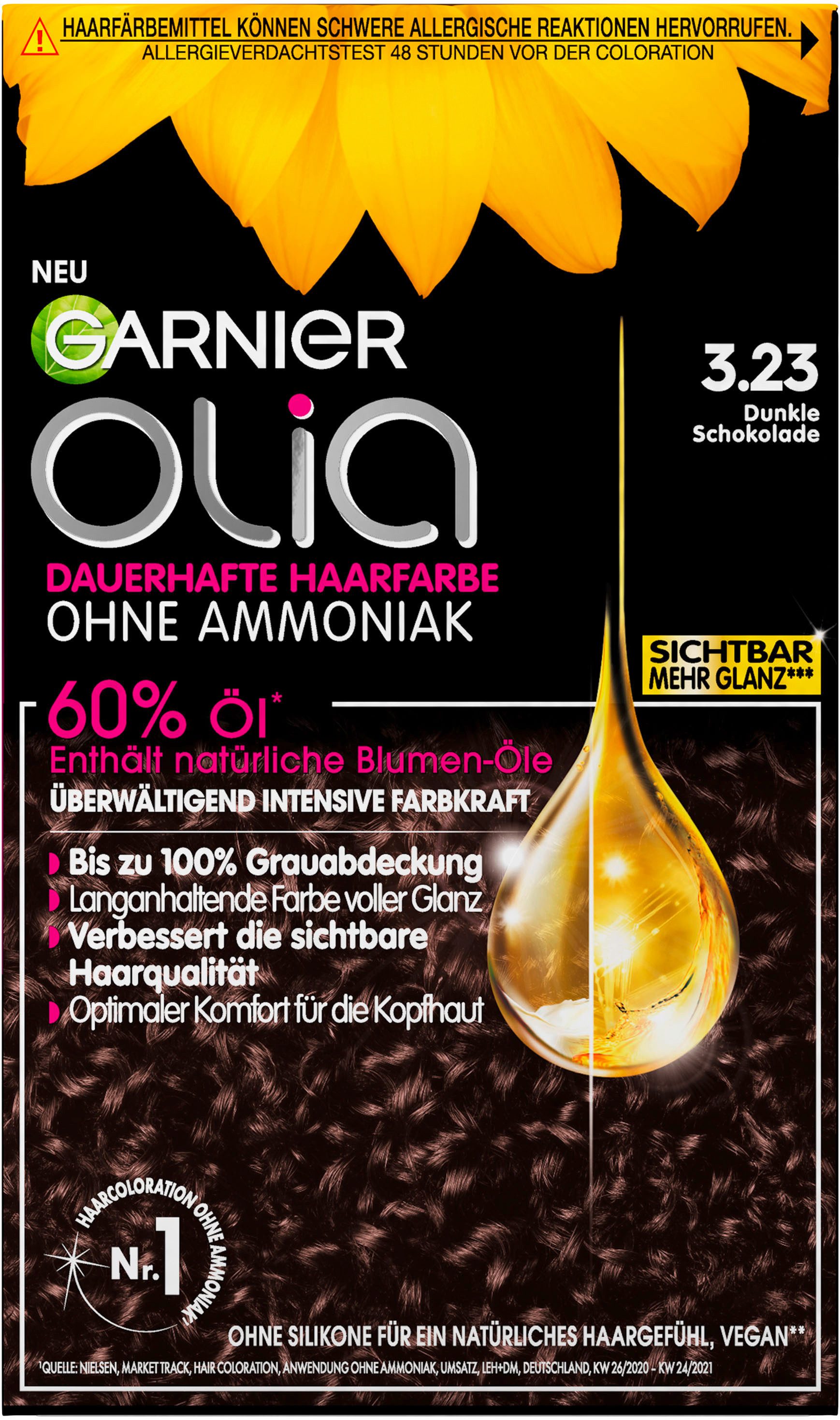 GARNIER Coloration Garnier Olia dauerhafte Haarfarbe, Packung, 3-tlg., mit pflegender Formel