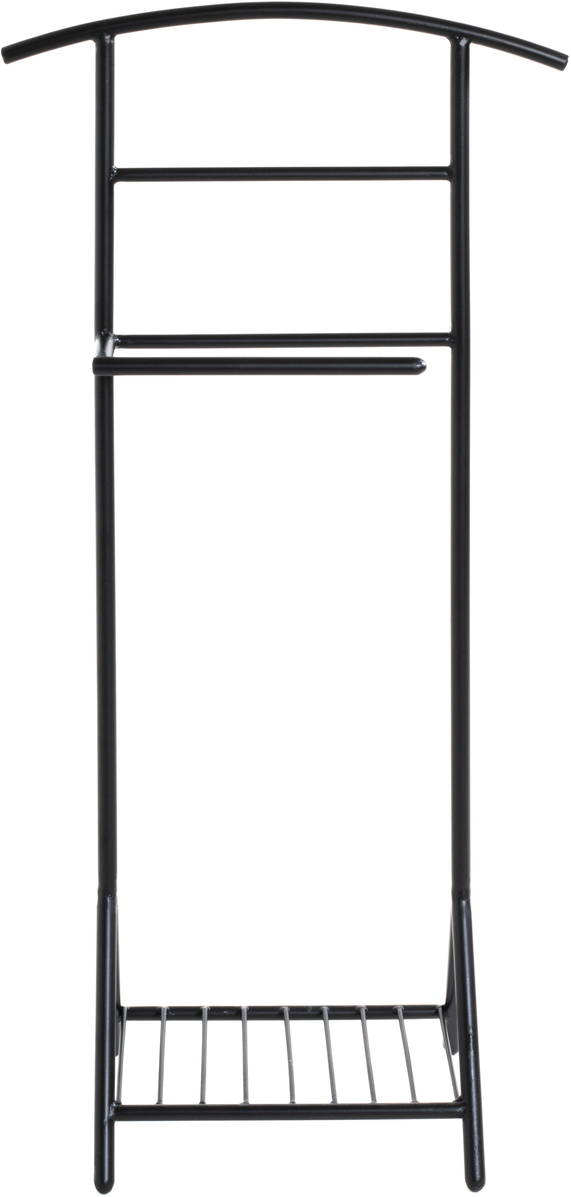 Portaombrelli HAKU Moderno - In Metallo Laccato Nero, Con Vaschetta Raccolgocce, Dimensioni 16x48x16 Cm