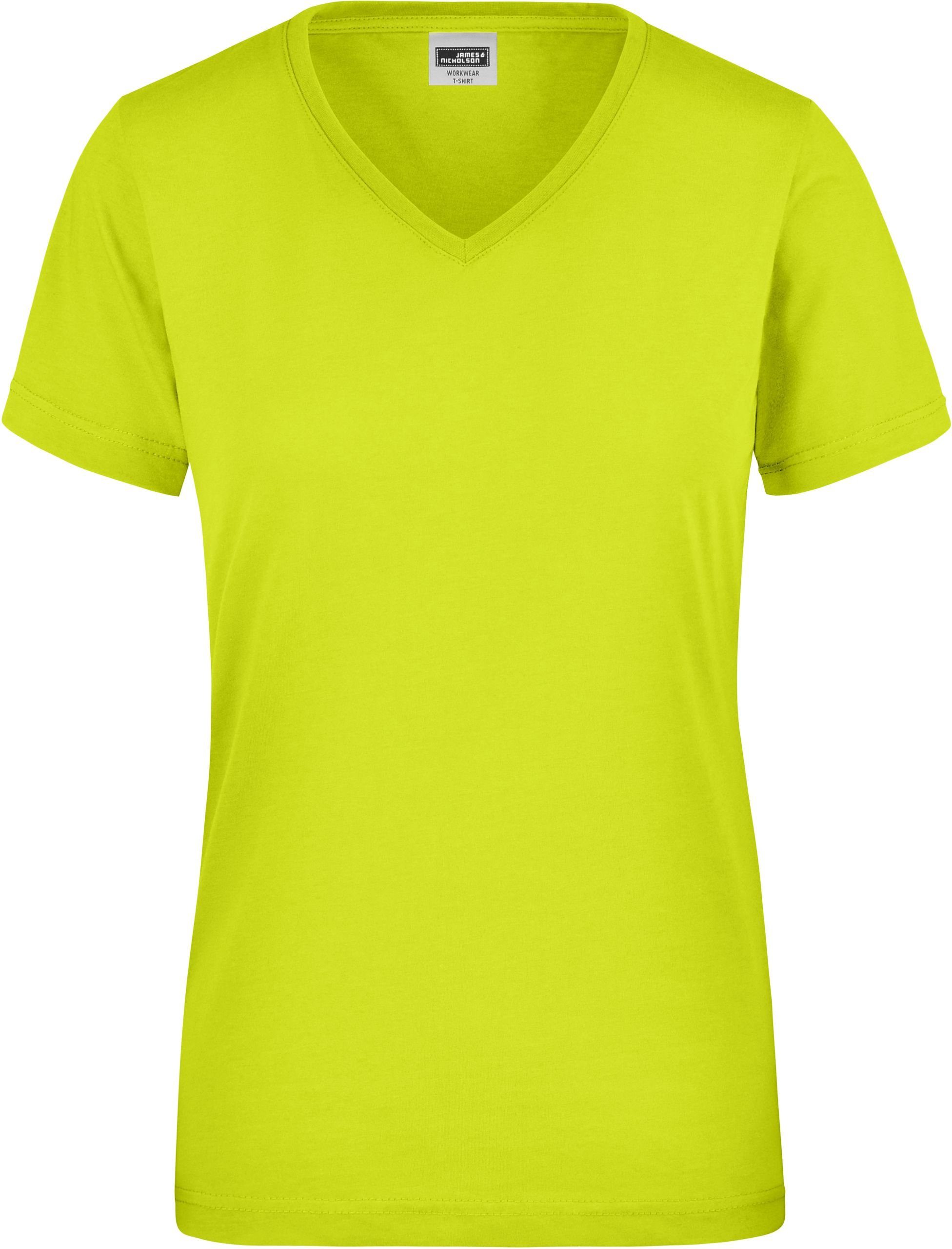 James & Nicholson T-Shirt Damen Signal Workwear T-Shirt NEON YELLOW