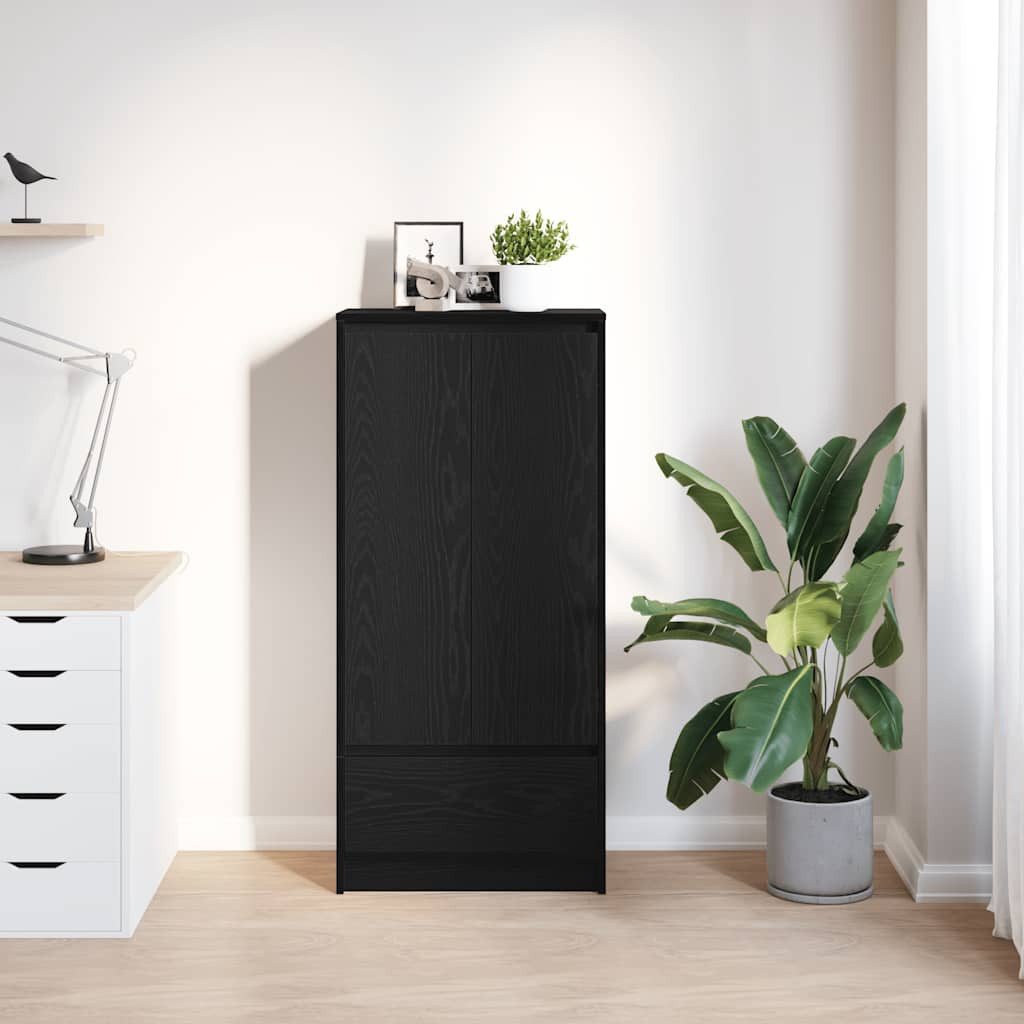 vidaXL Sideboard Schrank mit Schublade Schwarz günstig online kaufen
