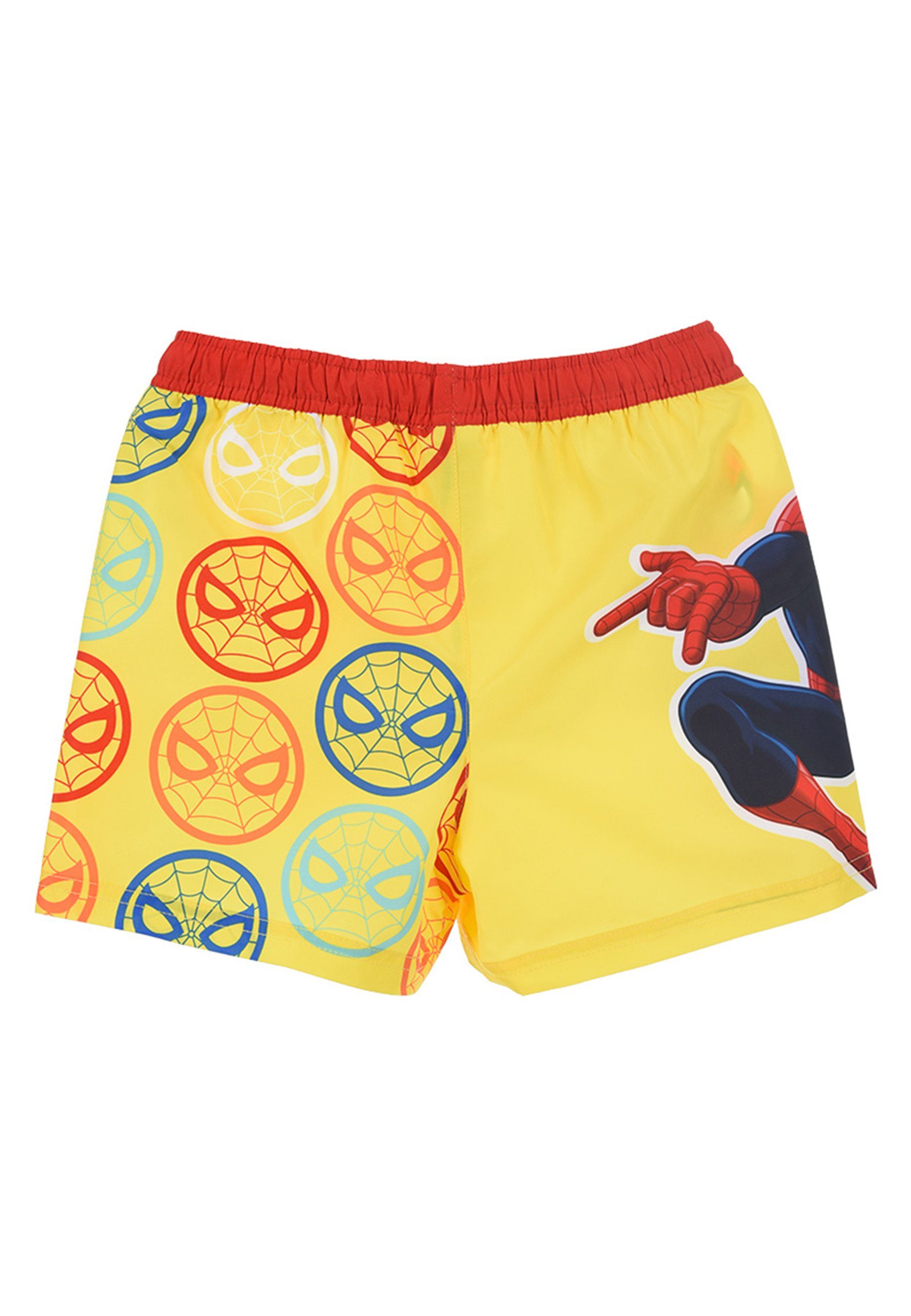 Spiderman Badeshorts Jungen Badehose Bermuda-Shorts Gelb Marvel Badepants Kinder