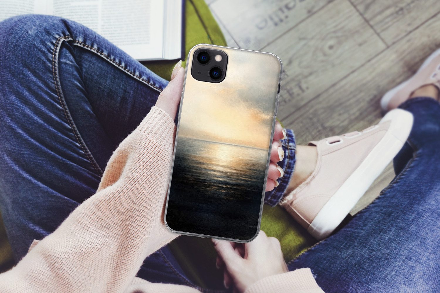 MuchoWow Handyhülle für Apple iPhone 13 mini Sonne - Horizont - Meer, Smartphone-Bumper, Print, Handy Schutzhülle Dünn
