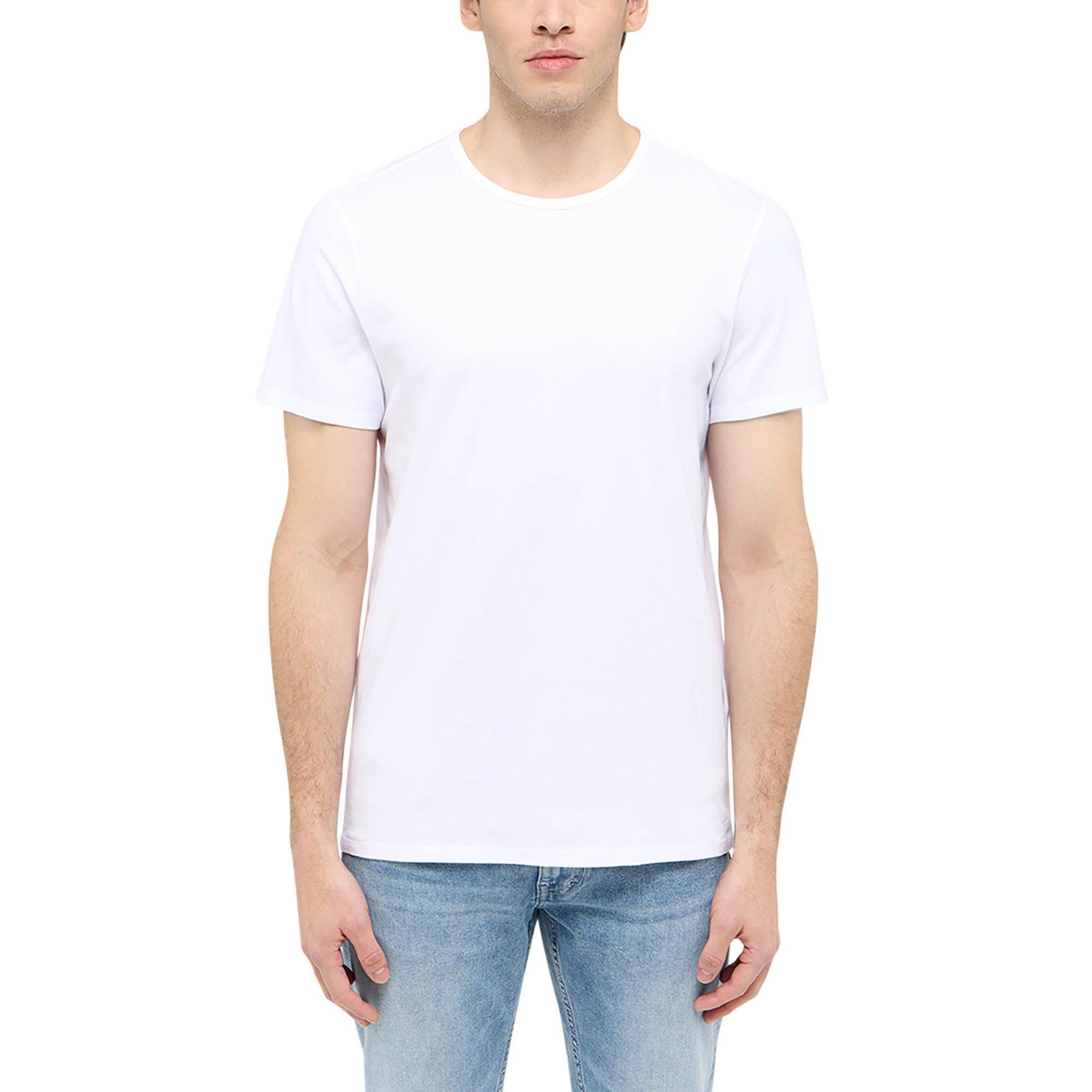 MUSTANG T-Shirt Herren T-Shirt 4er Pack Baumwolle (Packung, 4er Pack)