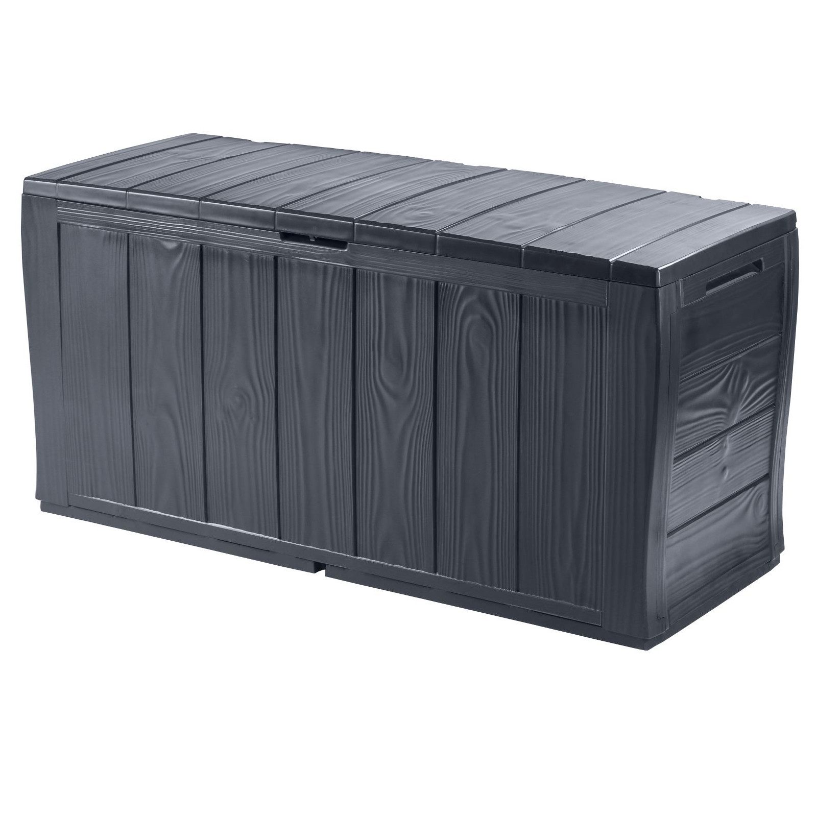 Keter Gartenbox "Sherwood" 270L Graphit Holzoptik UV-& witterungsbeständig, wasserfest