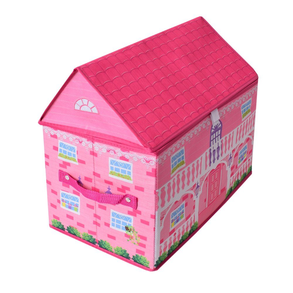 TE-Trend Spielzeugtruhe Villa Aufbewahrungsbox Mädchen Spielhaus günstig online kaufen