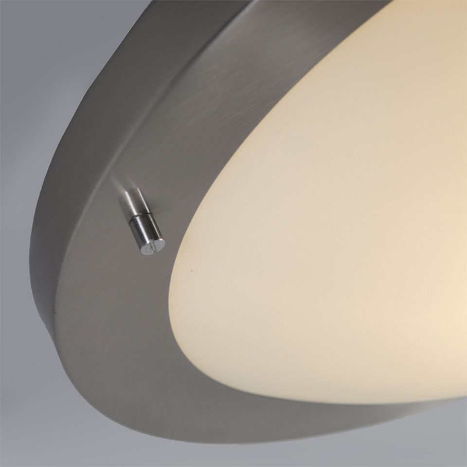 Qazqa Außen-Deckenleuchte Yuma, ohne Leuchtmittel, Warmweiß, QAZQA Außen Decken­leuchte, e27, Stahl, Stahl, Design