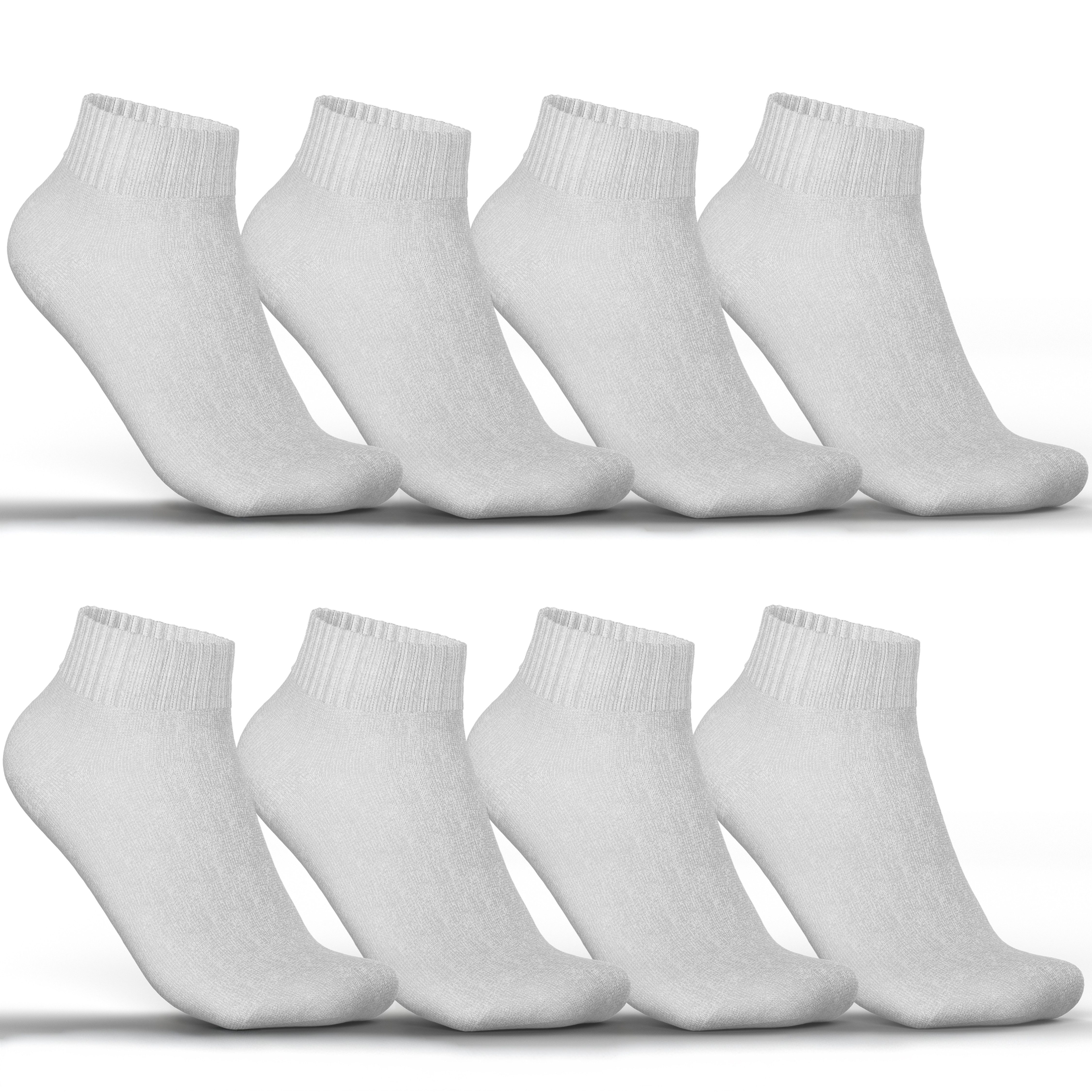 MEDOLY Sneakersocken Sport Quarter Sportsocken für Damen & Herren (8 Paar) mit verstärkter Frotteesohle