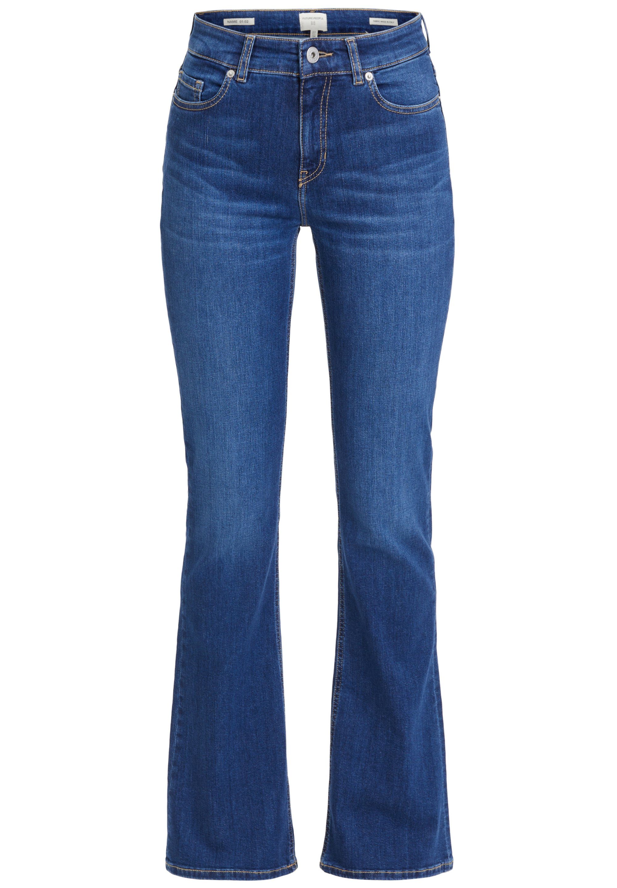 AUTHENTIC USED Future. Care BOOTCUT 01:02 - #WeC4F We Slim-fit-Jeans FUTURE:PEOPLE. BLUE for - MID WAIST