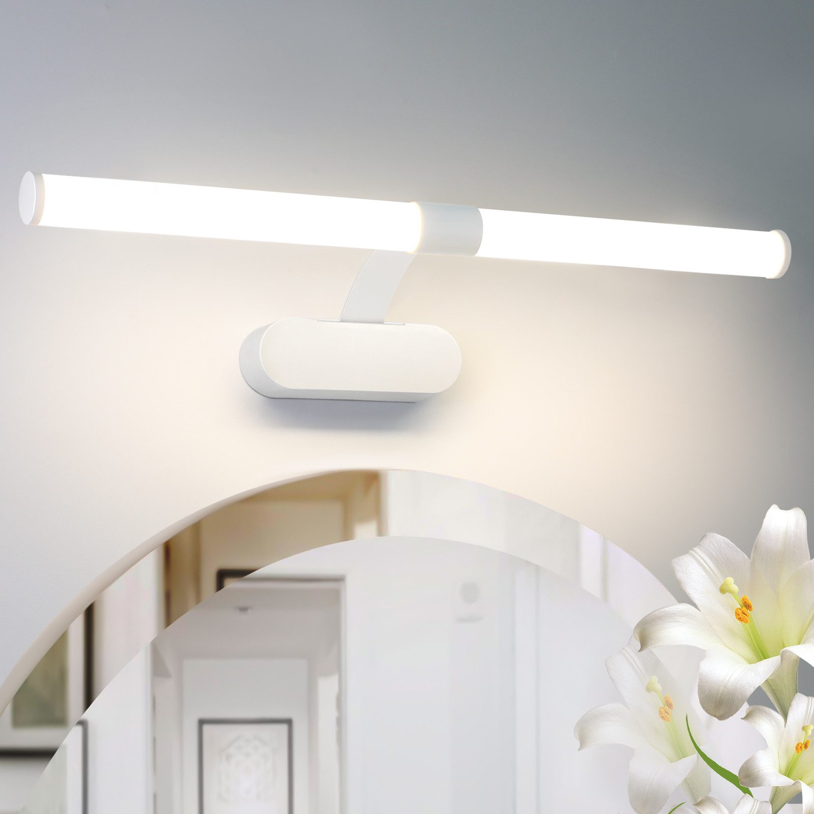 Nettlife LED Spiegelleuchte Schwarz Bad Spiegellampe günstig online kaufen