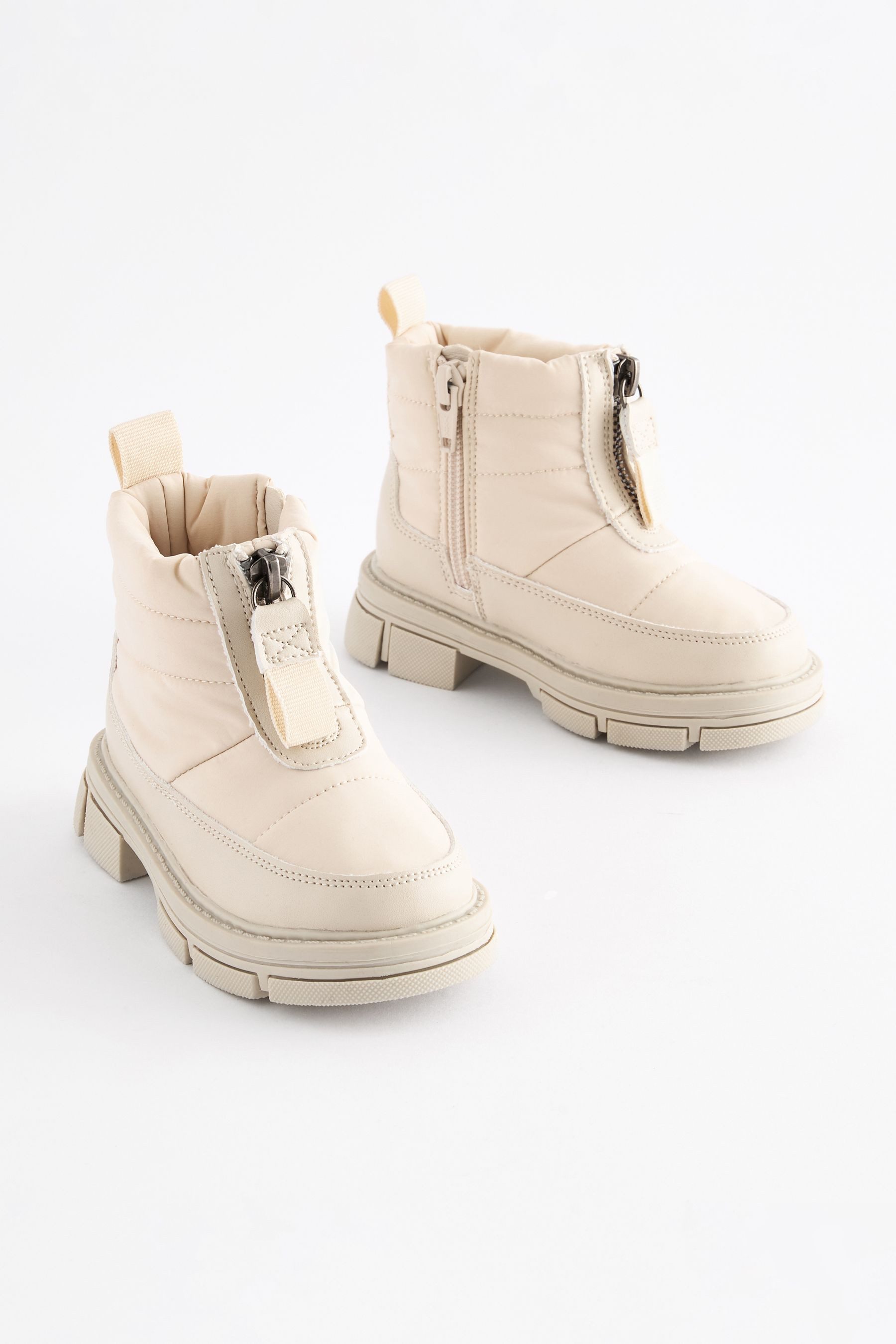 Next Klobige Steppstiefel mit Frontreißverschluss Winterstiefel günstig online kaufen