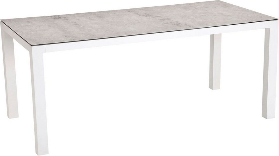 Best Gartentisch Houston, 210x90 cm, Stark dimensioniertes Tischgestell aus  pulverbeschichtetem Aluminium