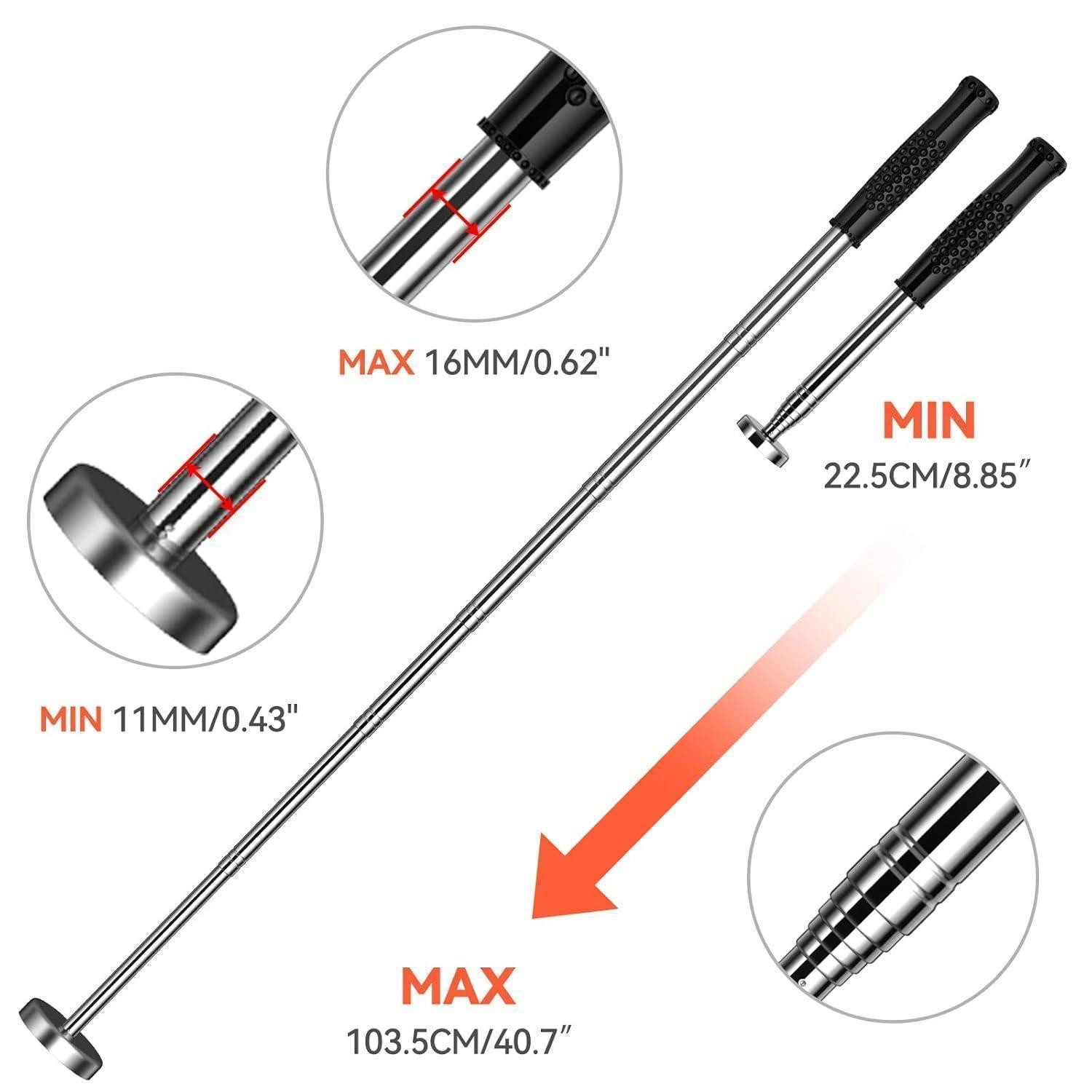 LuxusKollektion Magnet Magnet Pick Up Tool Teleskopstab 15.8kg Tragkraft verstellbar (1-St) – Bild 3 von 5