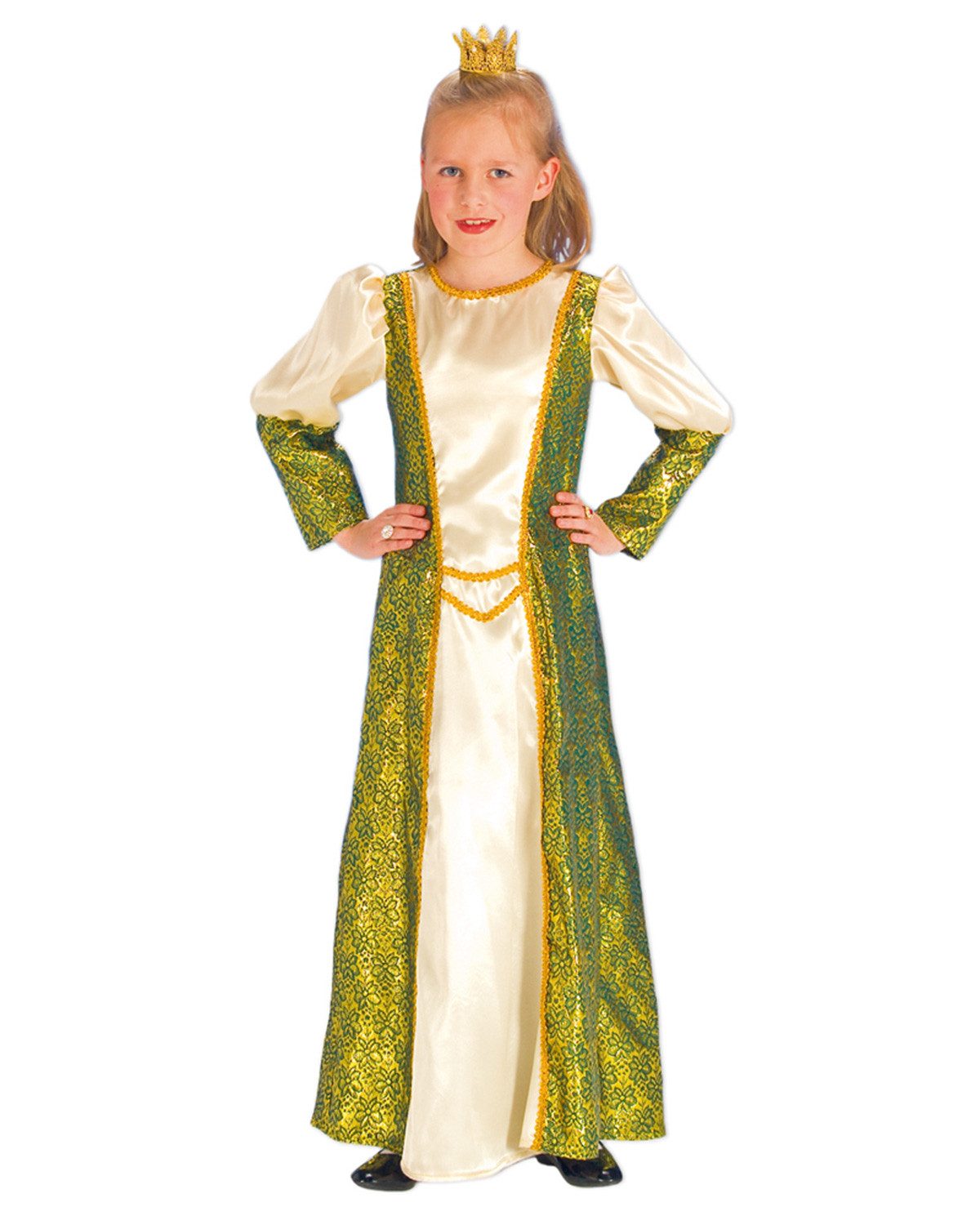 andrea-moden Prinzessin-Kostüm Prinzessin Linda für Kinder - Grün Gold